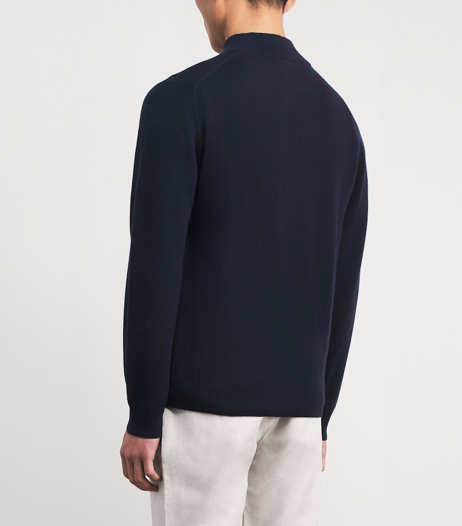 Cashmere Half-Zip Sweater NAVY BUAA Image 4
