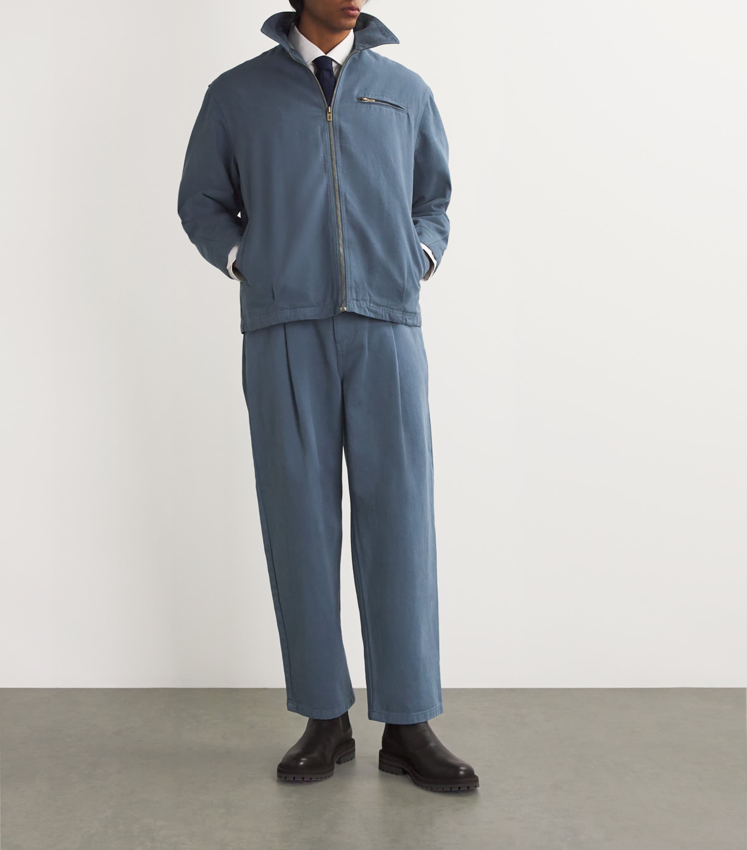 Cotton Work Jacket BLUE Image 2