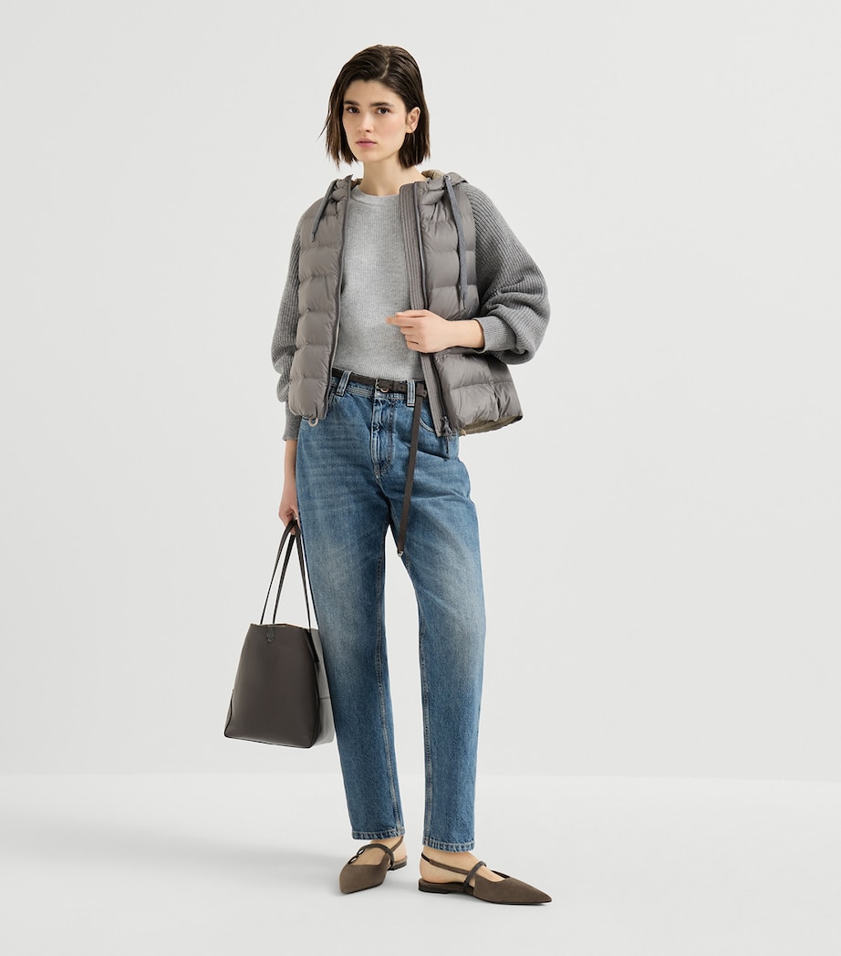 Brunello Cucinelli Womens Baggy Tapered Jeans Image 3