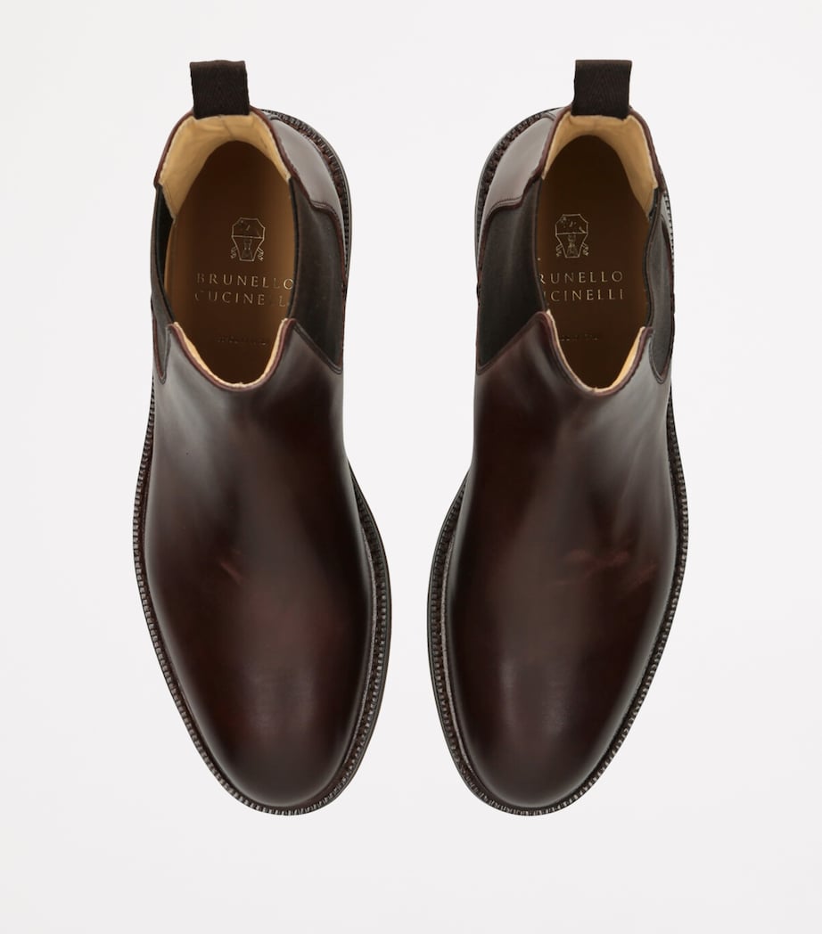 Leather Chelsea Boots DARK BROWN Image 4