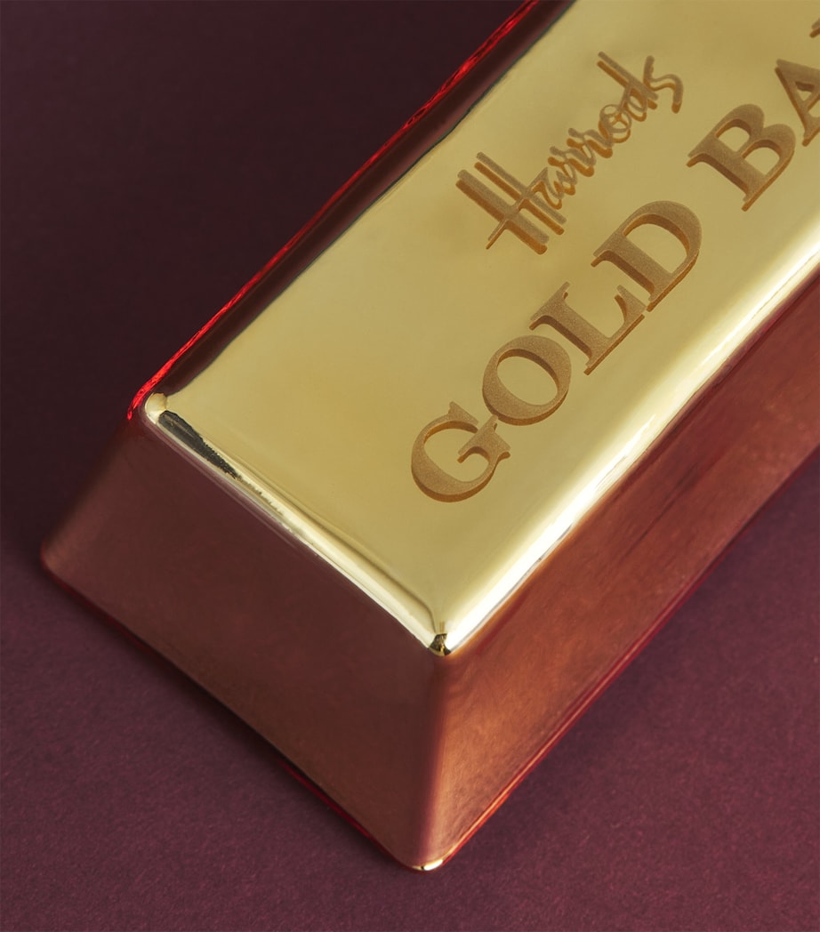 Harrods Glass Gold Bar Tree Decoration Gold Image 2