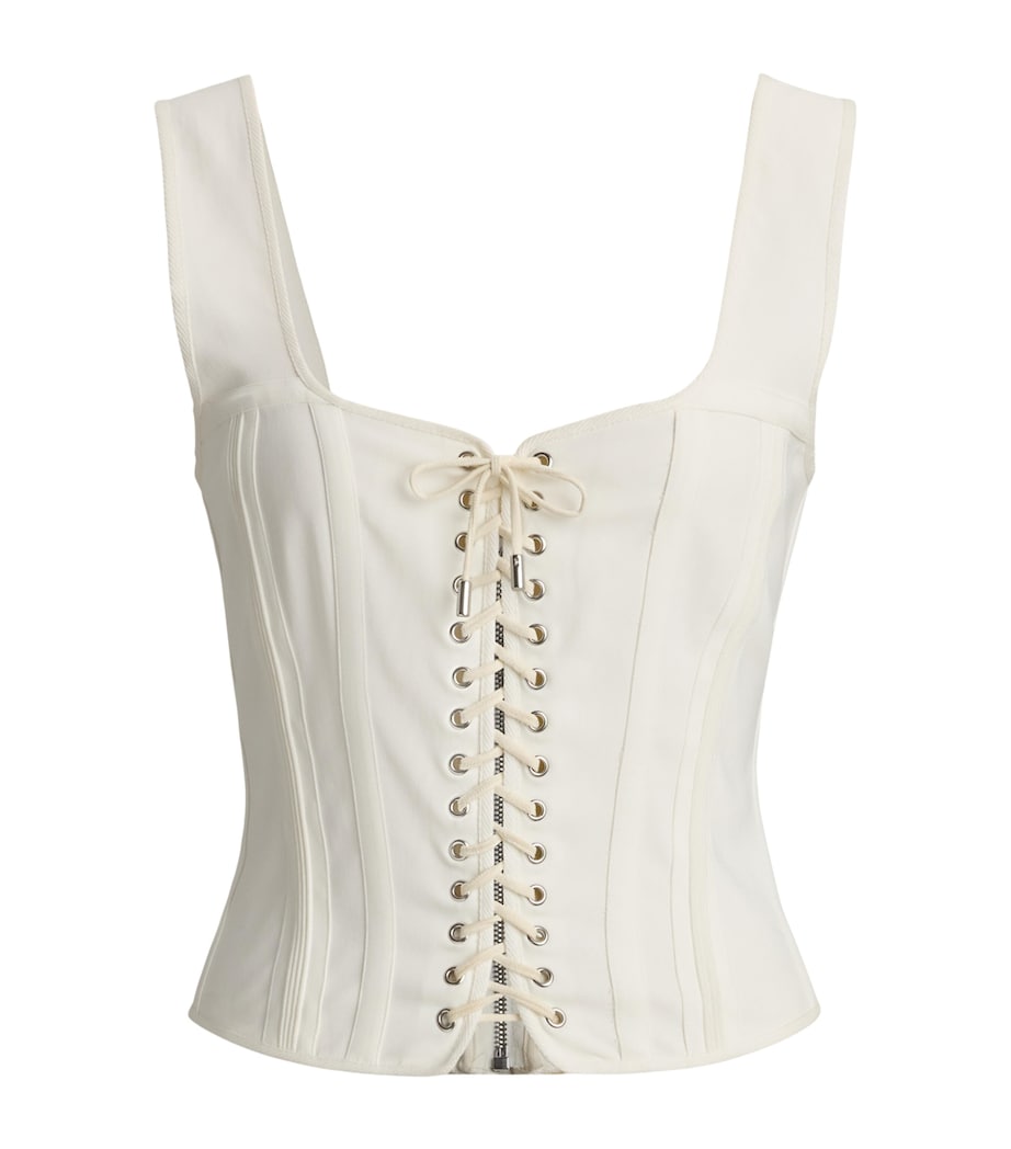 Cotton-Blend Kat Corset Top NATURAL-101 Image 1