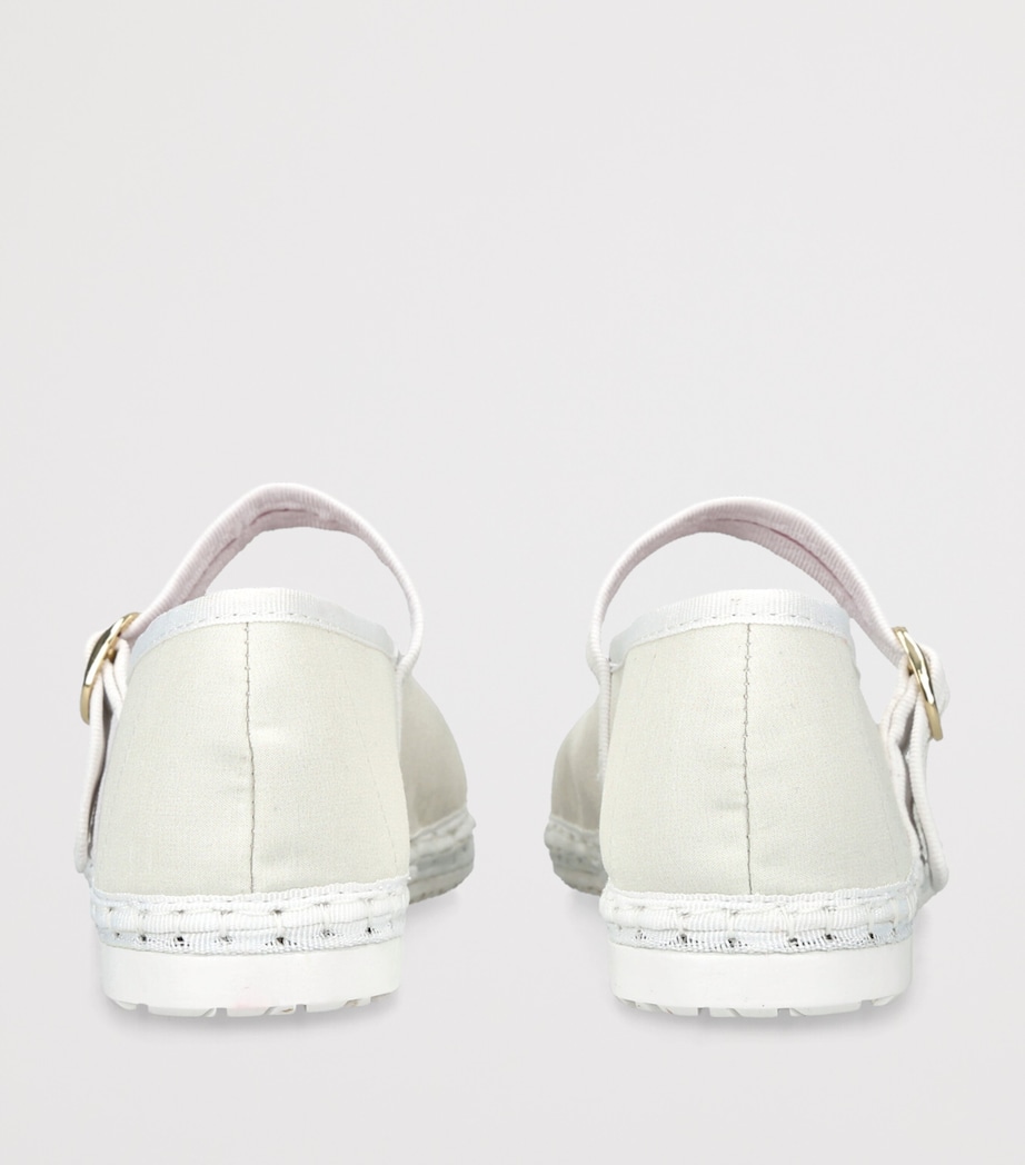 Flabelus Velvet Pierre Mary Janes White Image 2