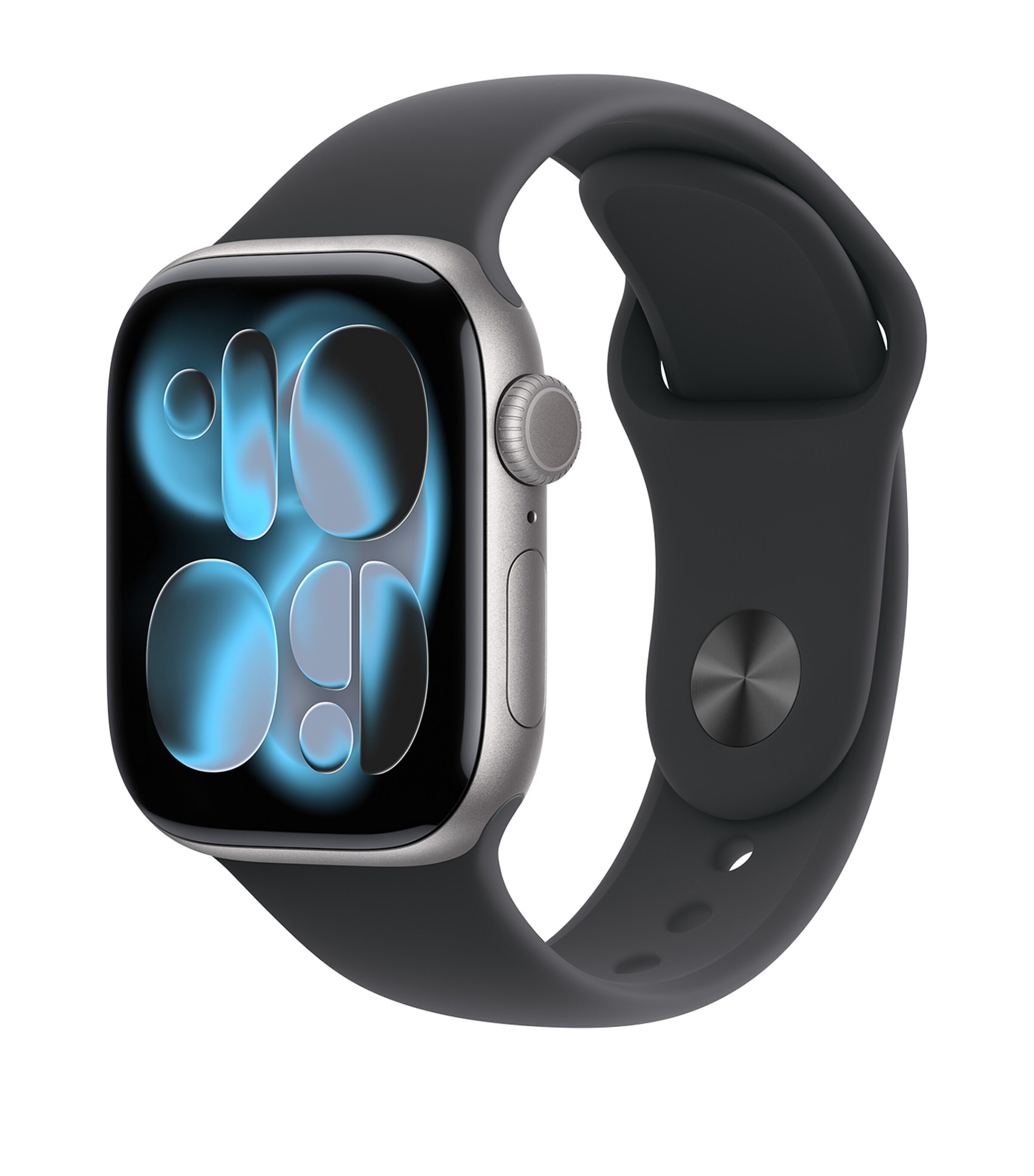 Apple Watch Series 11 - Space Grey Aluminium with Black Sport Band, 42mm, Medium/Large SPACE GREY Image 2