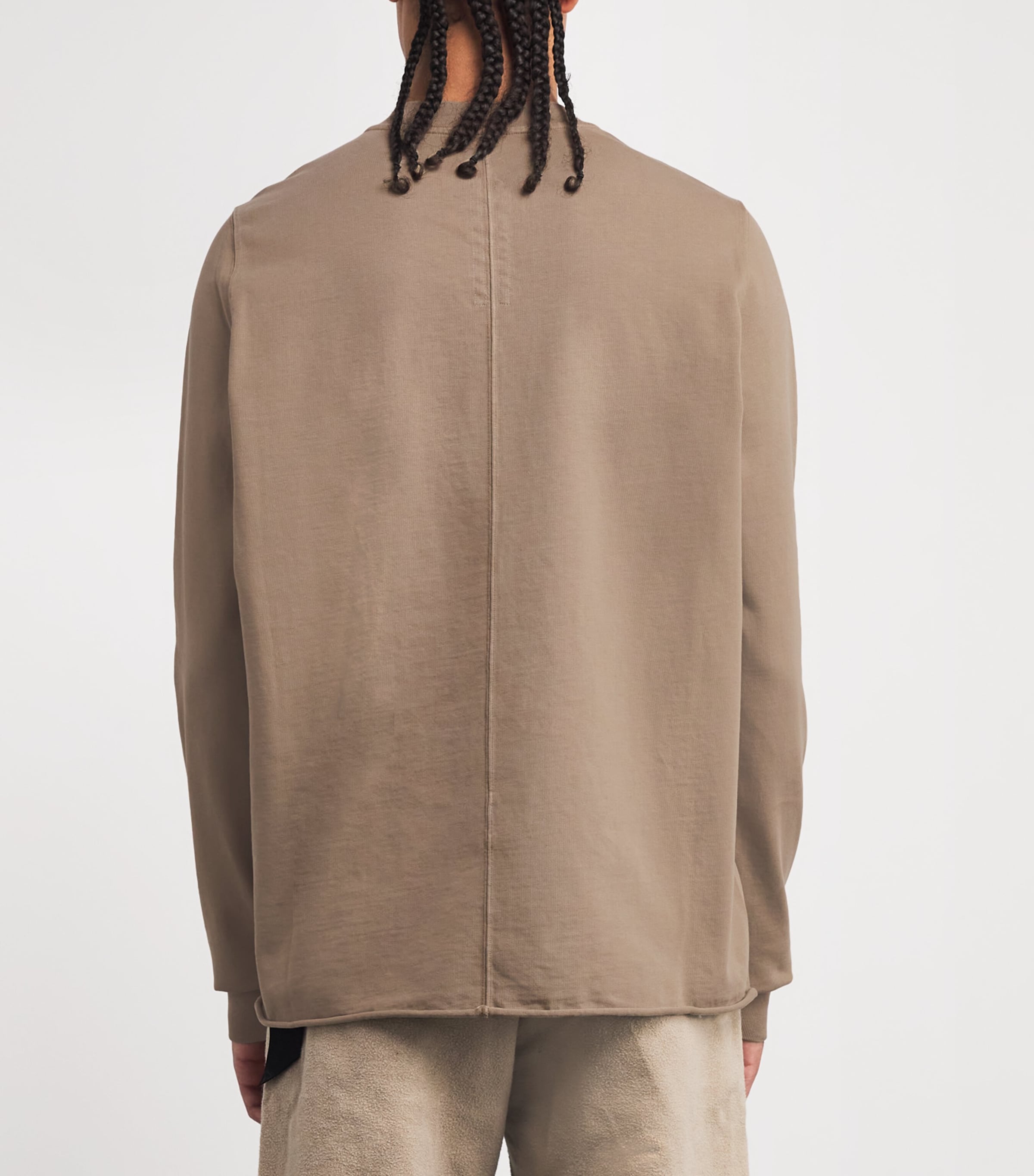 Rick Owens Mens Cotton Sweatshirt Dirty Pearl/ Image 4