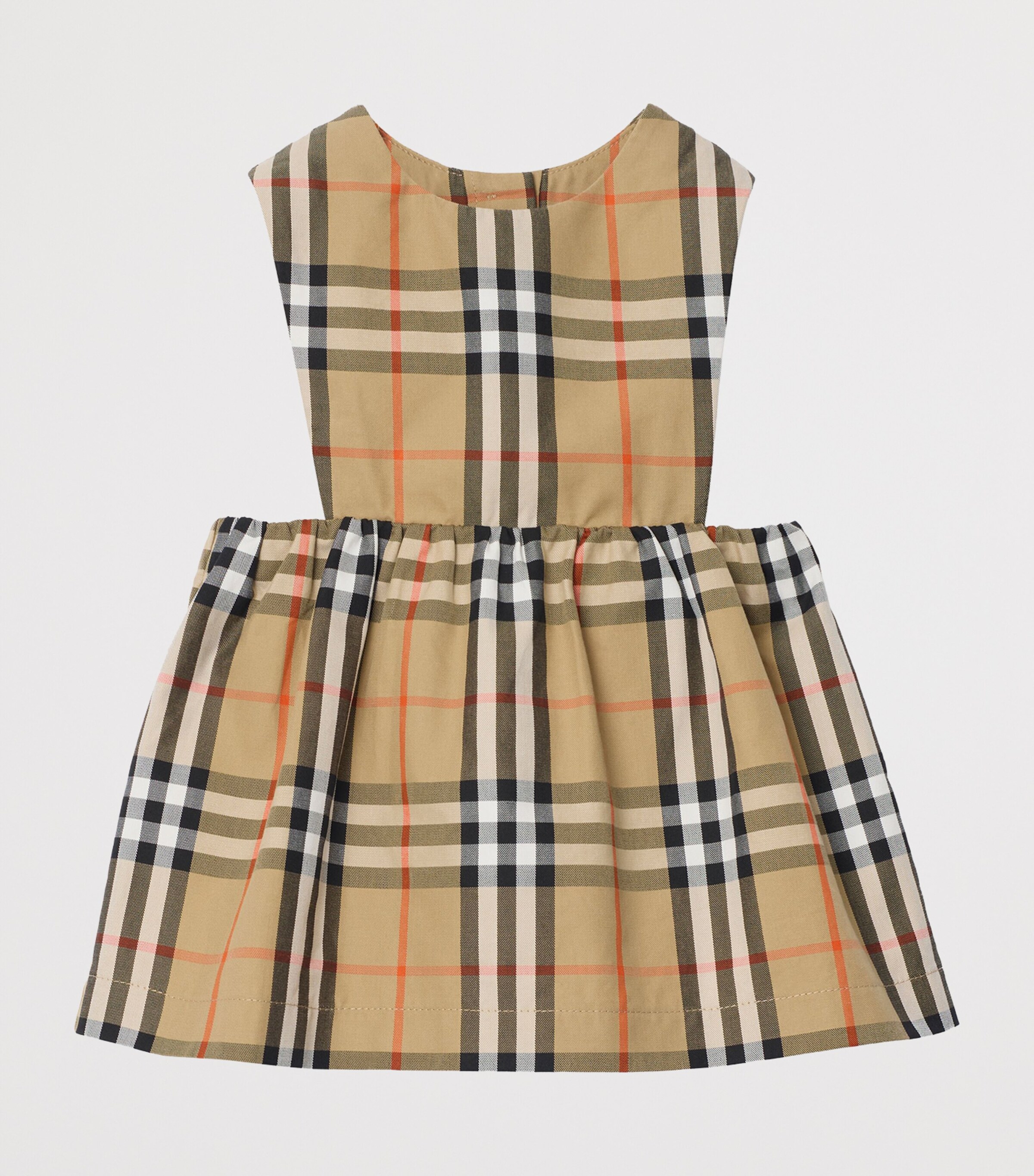 Stretch-Cotton Bodysuit, Dress and Hat Set (1-18 Months) SAND IP CHECK Image 4