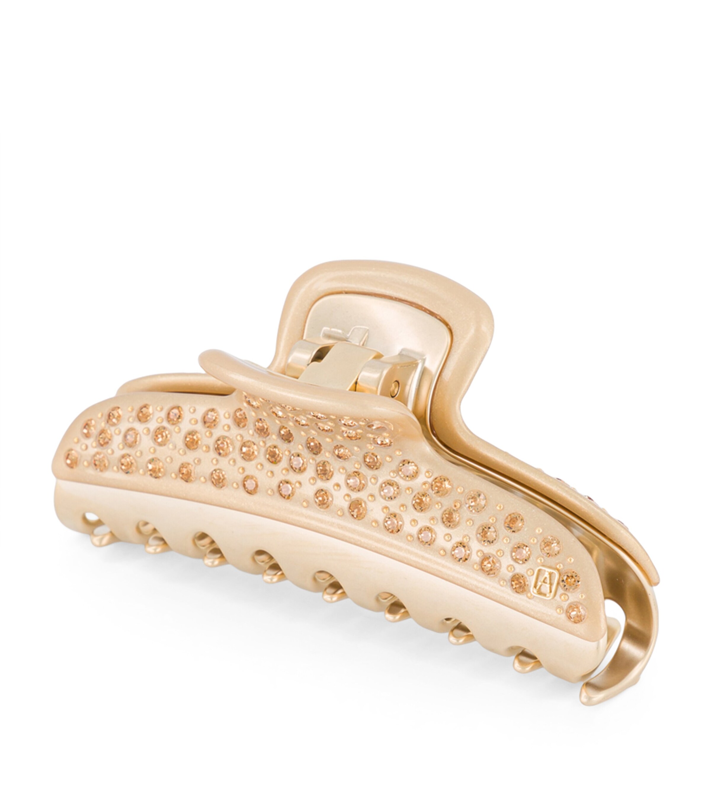 Alexandre de Paris Gold-Plated Crystal-Embellished Claw Hair Clip Pail Dore/or Image 2