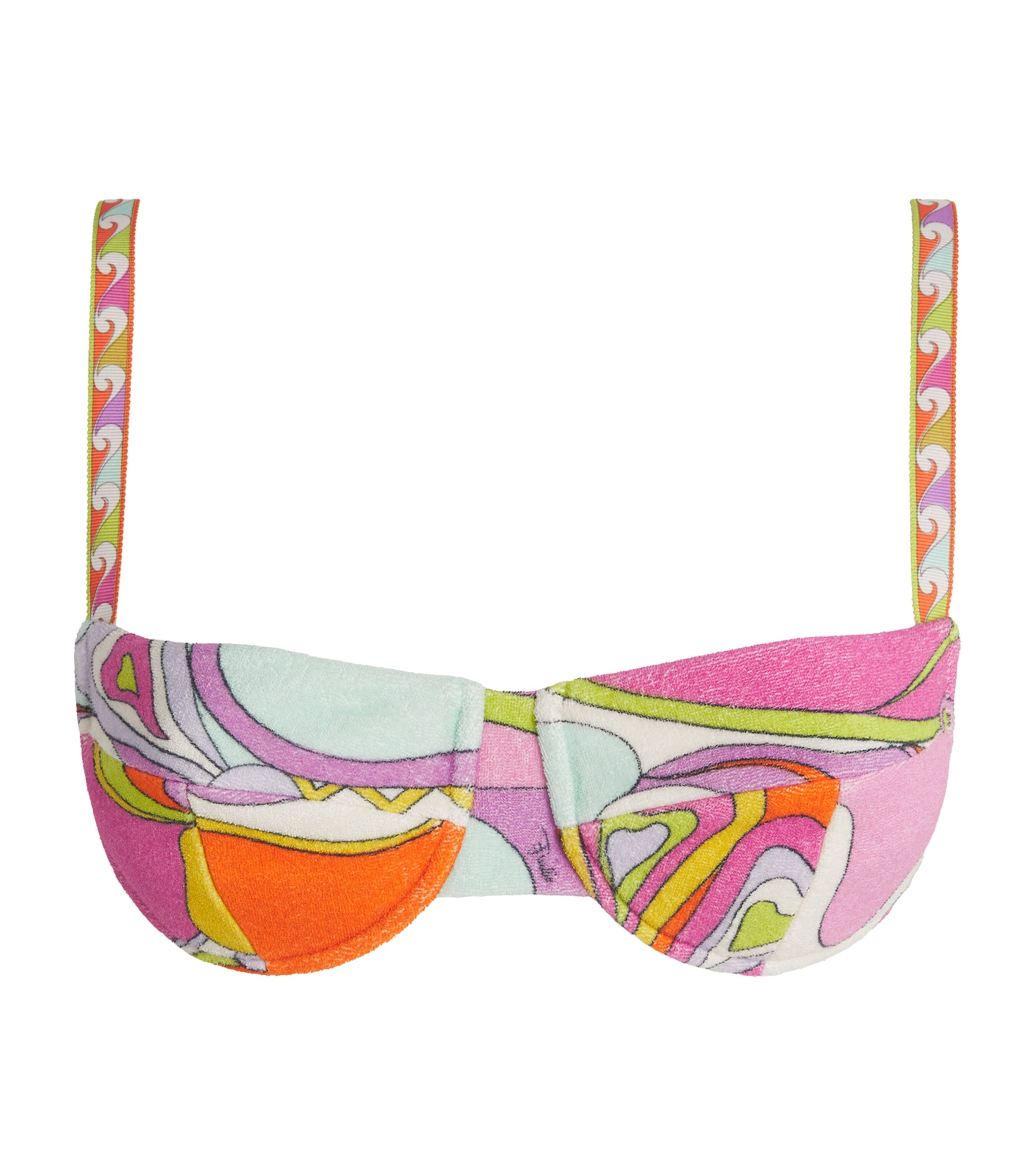 PUCCI Womens Towelling Iride Bikini Top Image 1