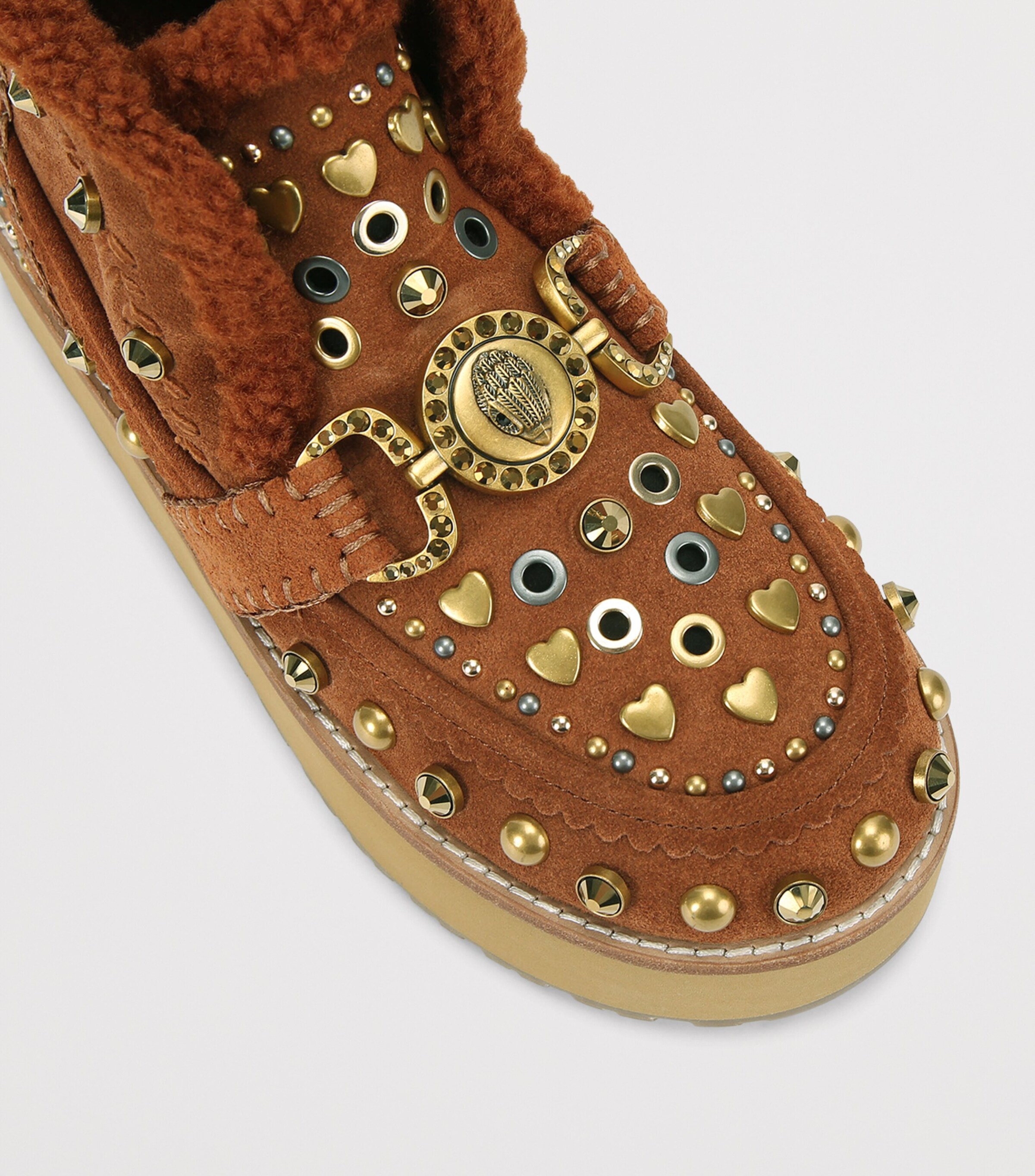 Suede Mansion Cosy Ankle Boots TAN COMB Image 3