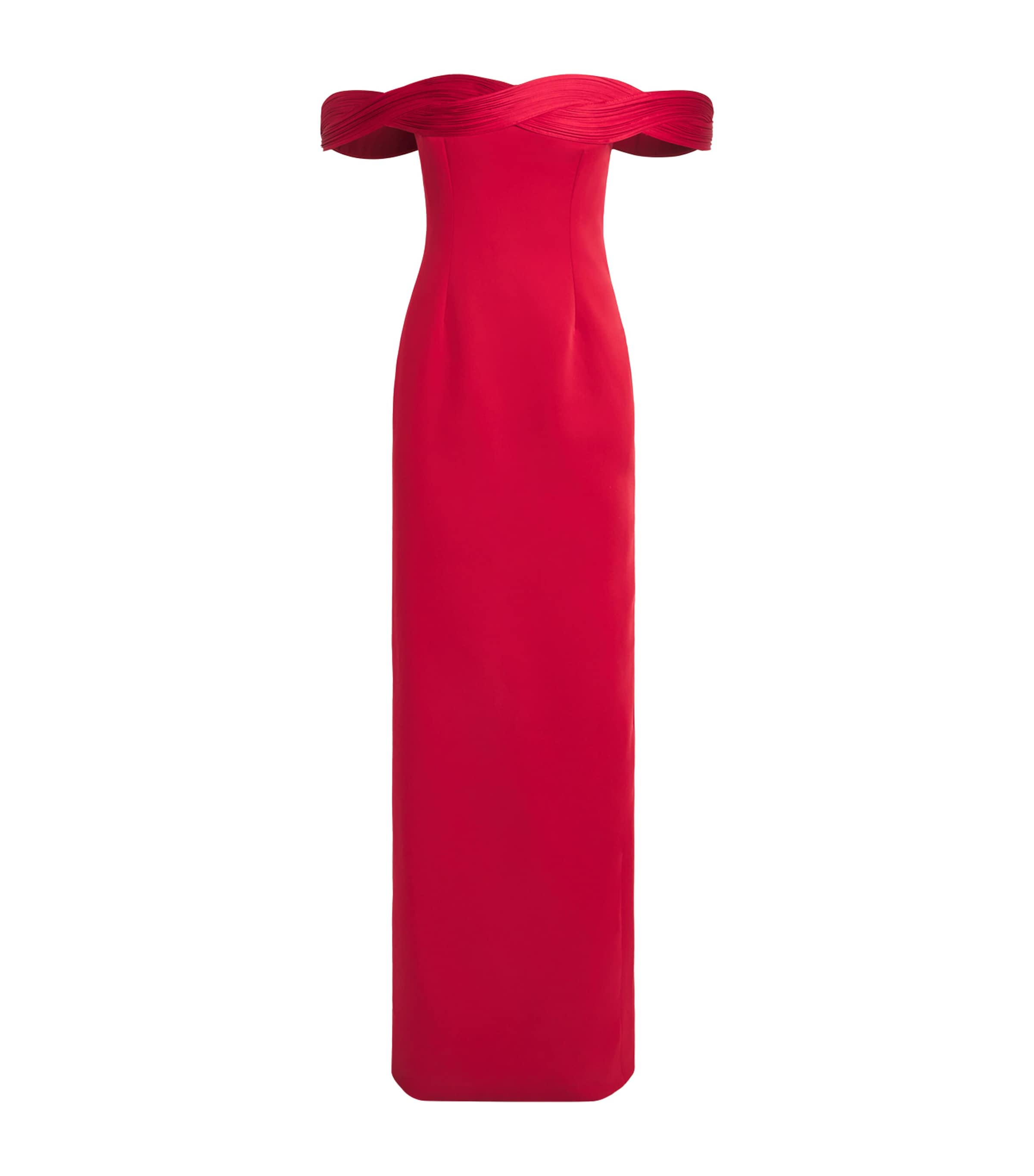 Gaurav Gupta Womens Orbital Column Maxi Dress Rubescent Red Image 1
