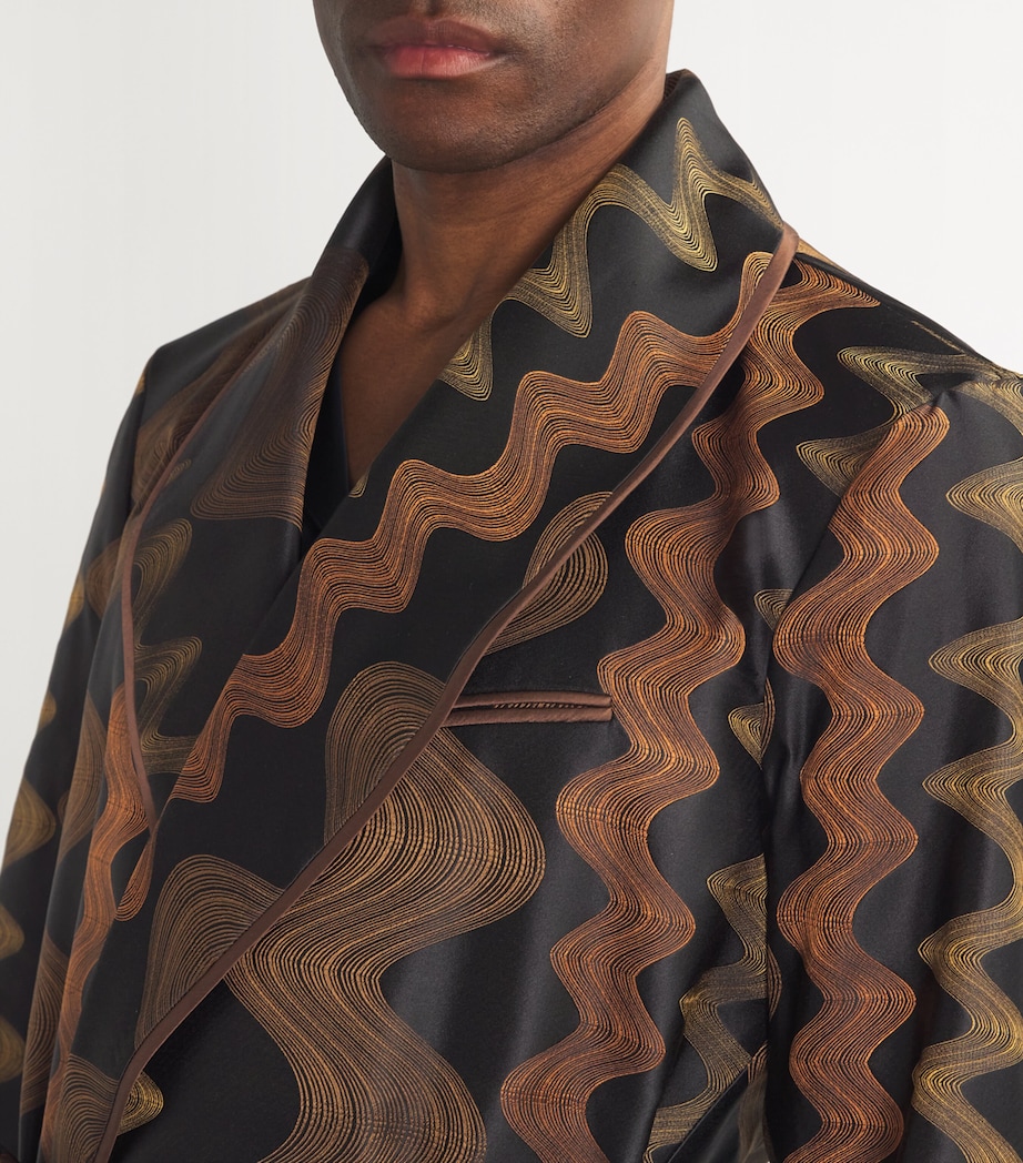 Daniel Hanson Mens Silk Jacquard Robe Image 6