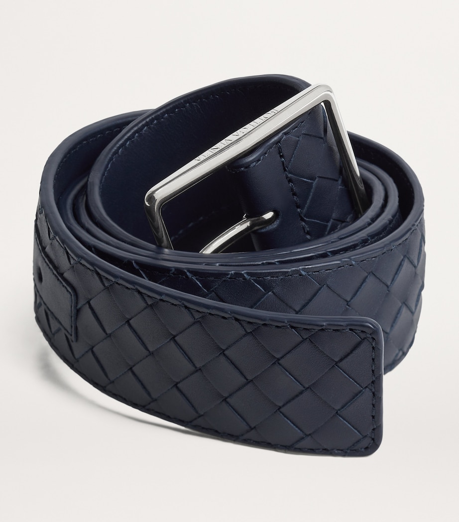 Bottega Veneta Leather Intrecciato Piccolo Belt Image 3