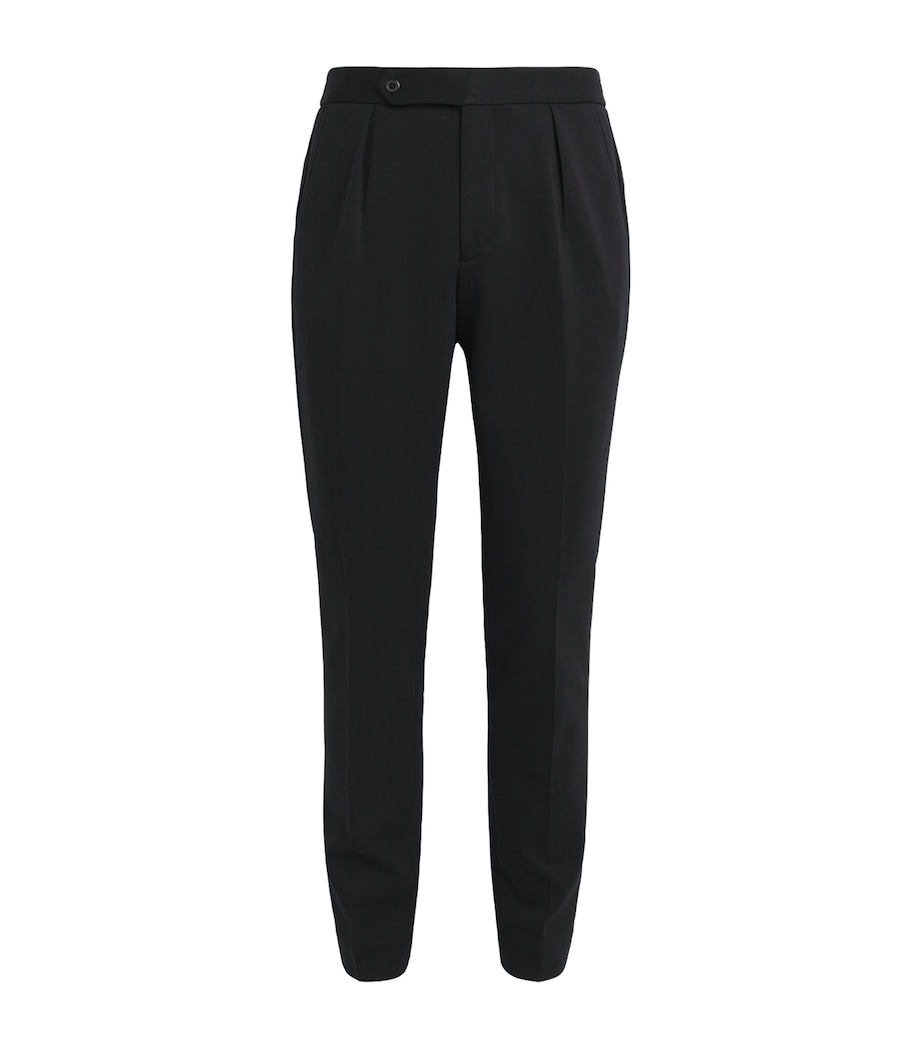 Double-Knit Tailored Trousers BLACK Image 1