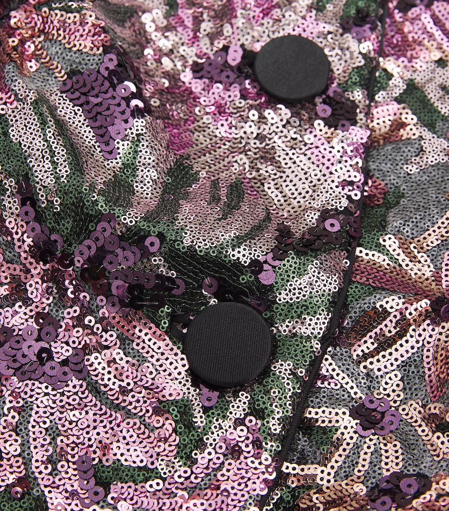 Sequinned Floral Jacket MULTI Image 5