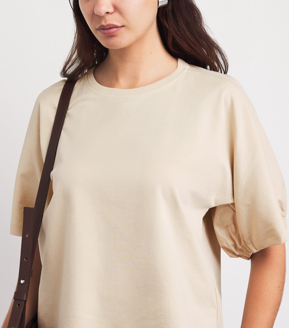 MM Womens Cotton Puff-Sleeve T-Shirt Milk Image 3