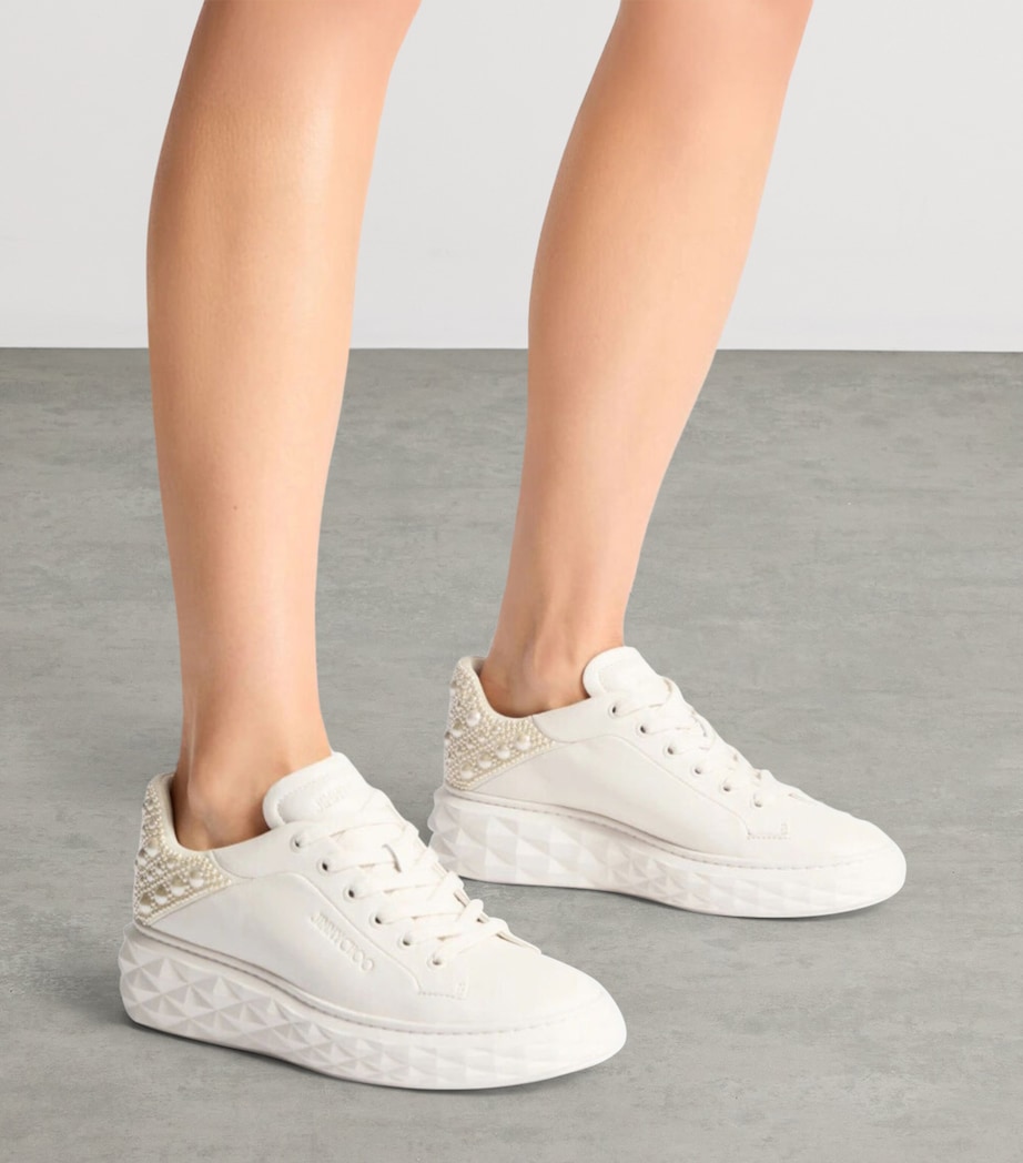 Jimmy Choo Diamond Maxi Low-Top Sneakers X Latte Mix Image 2