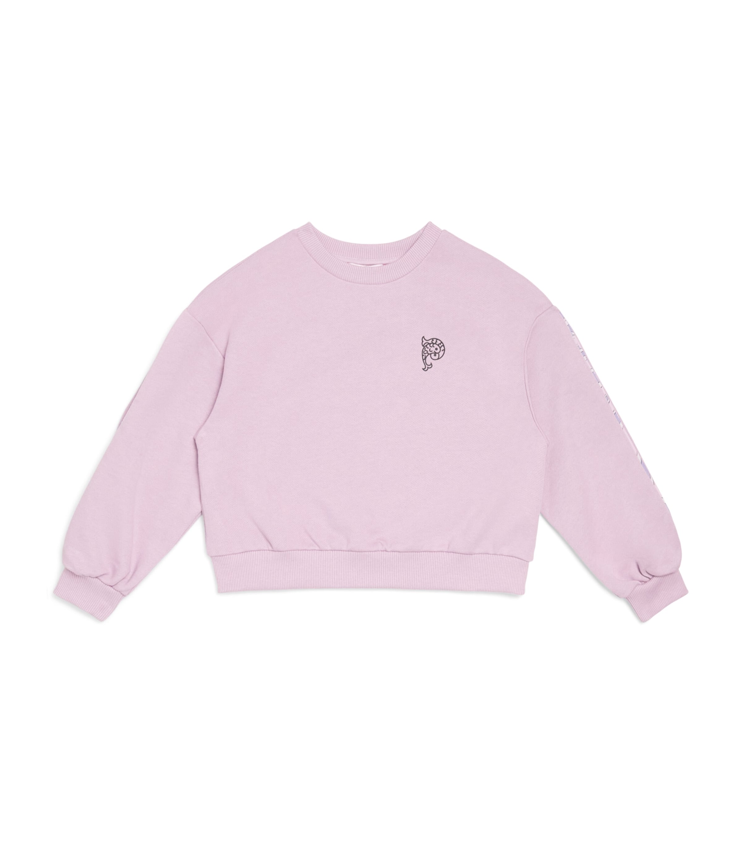PUCCI Junior Cotton Labirinto-Trim Sweatshirt (4-14 Years) Malva Image 1