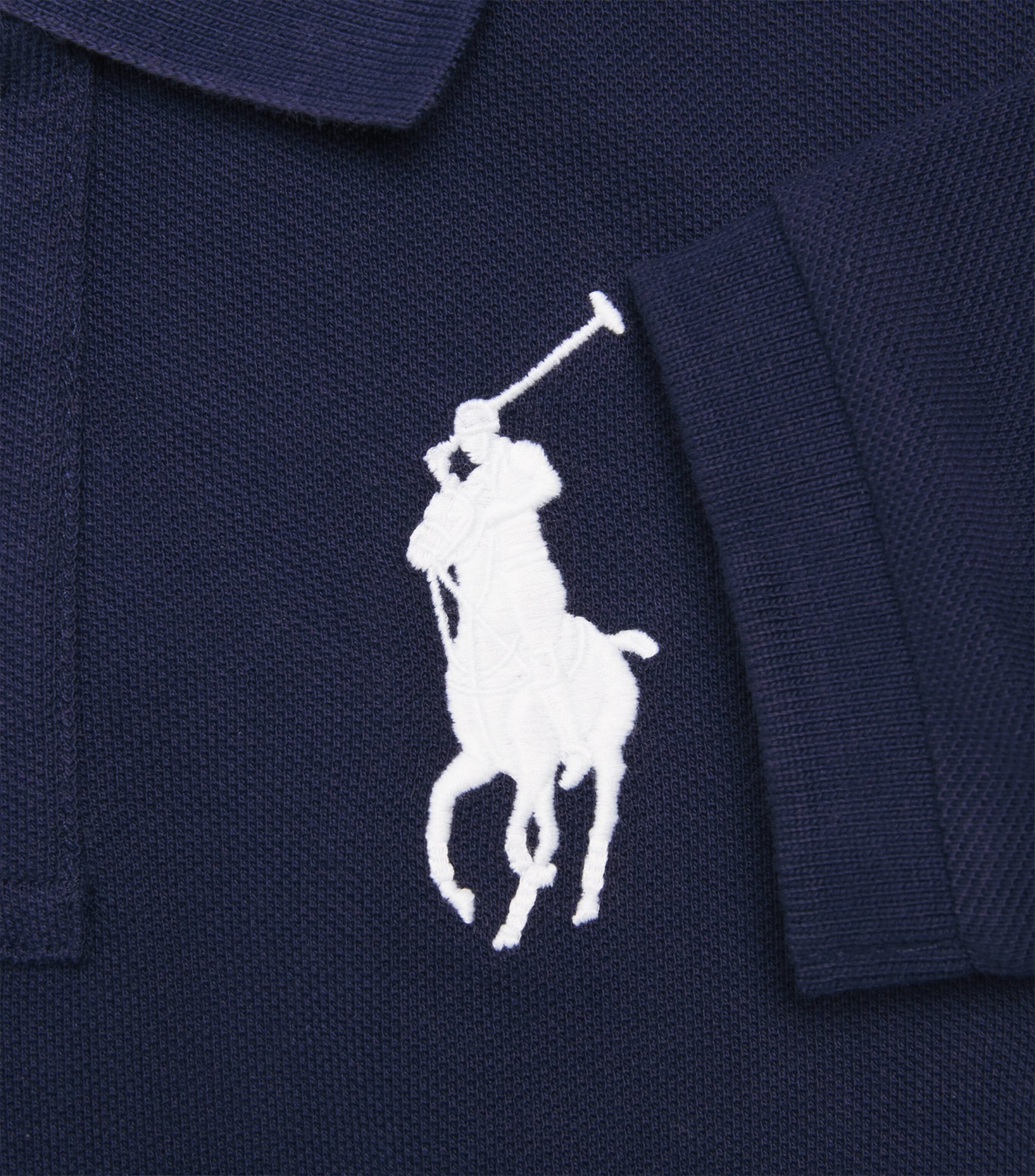 Ralph Lauren Kids Cotton Mesh Big Pony Polo Shirt (2-4 Years) Navy Image 3