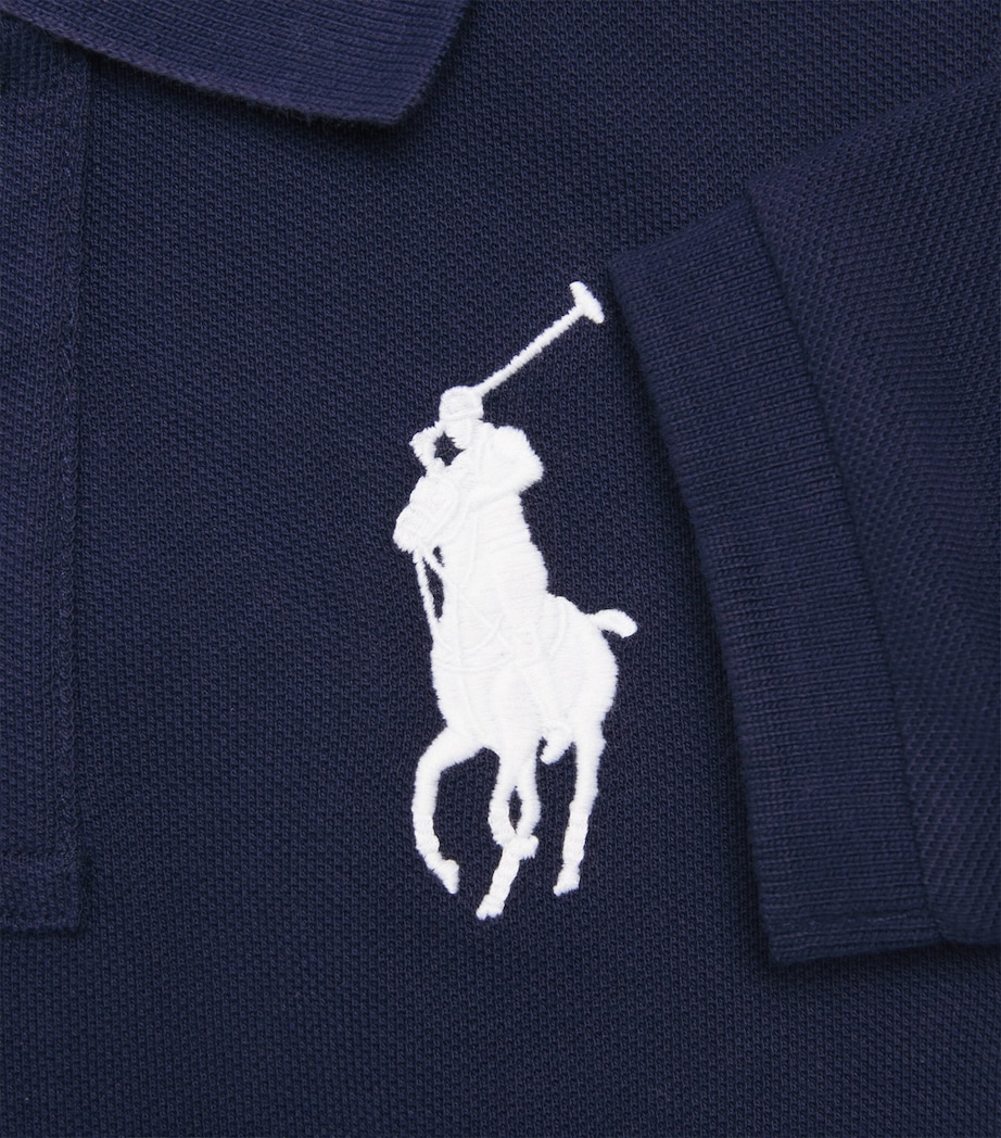 Ralph Lauren Kids Cotton Mesh Big Pony Polo Shirt (2-4 Years) Navy Image 3