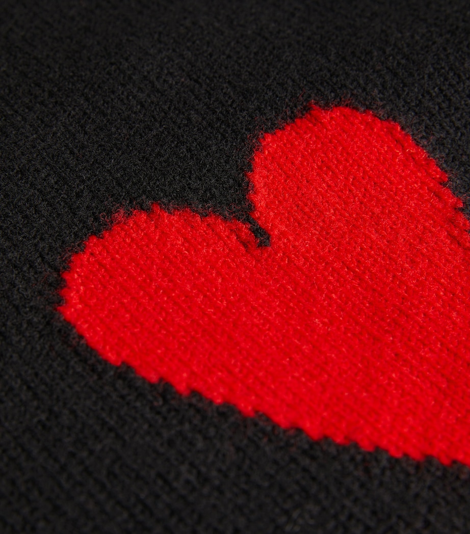 Virgin Wool Ami de Coeur Sweater BLACK/RED/009 Image 5