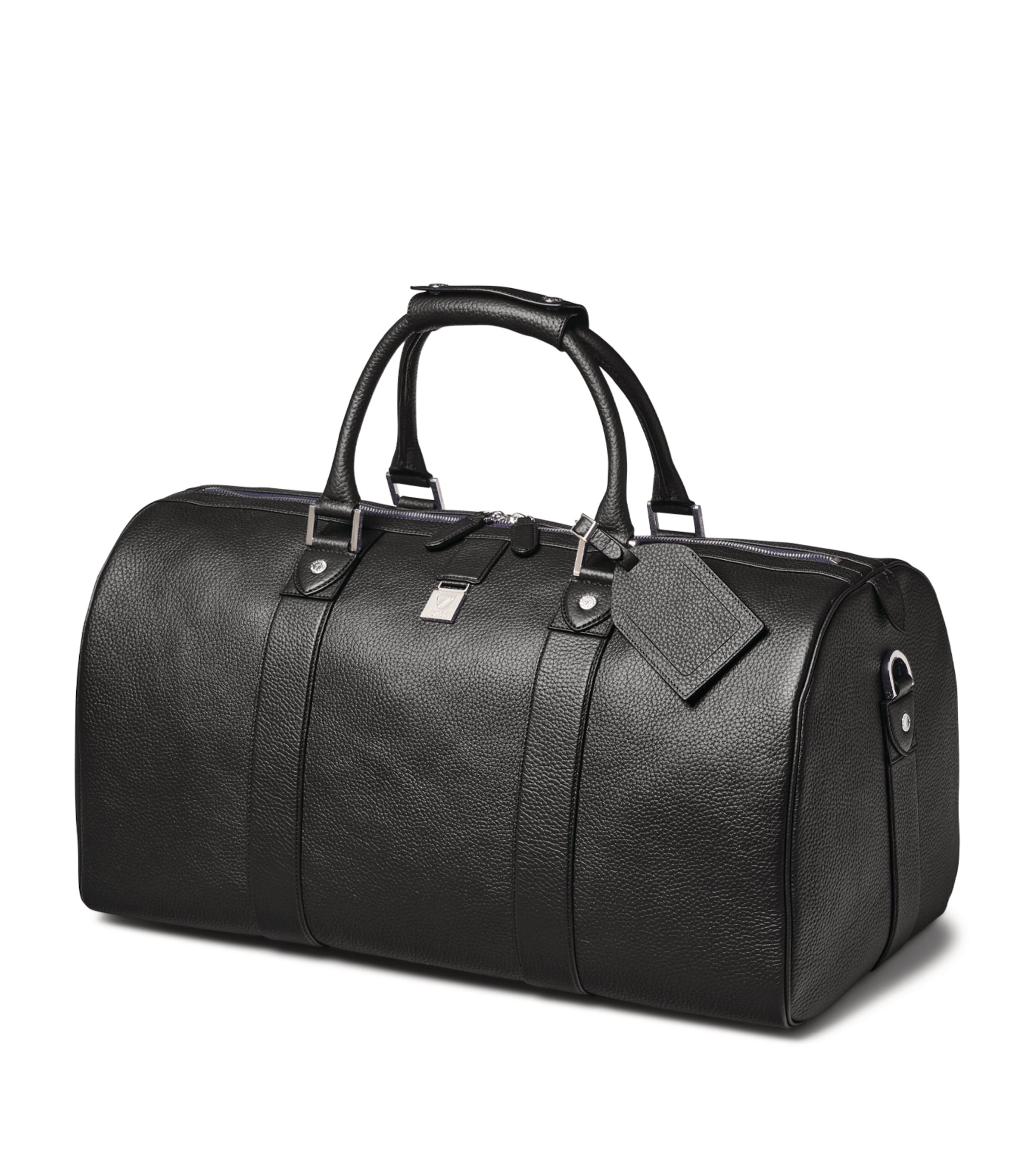 Leather Boston Holdall BLACK Image 2