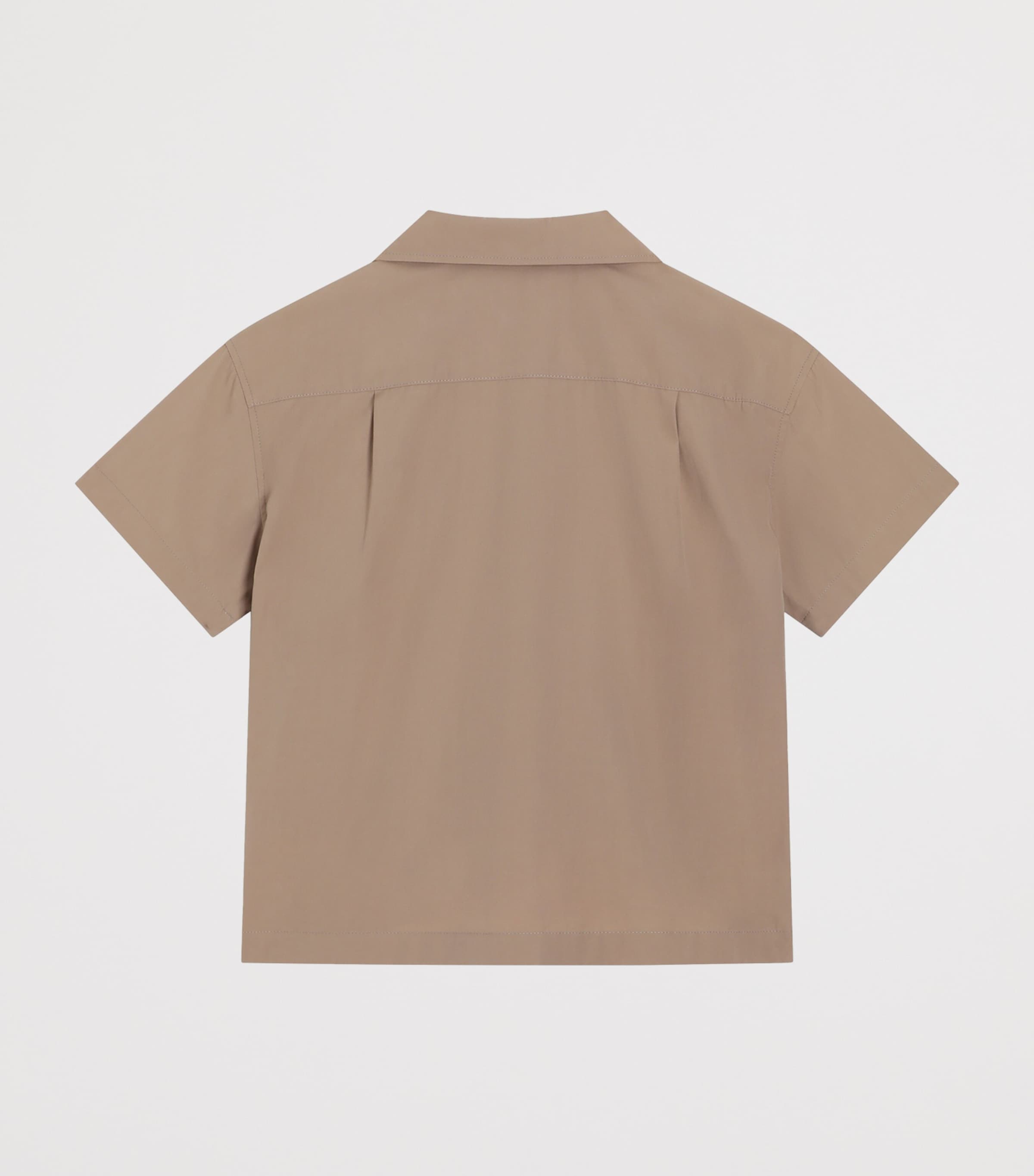Dolce&Gabbana Kids Cotton Logo Patch Shirt (8-12+ Years) Sand Image 2