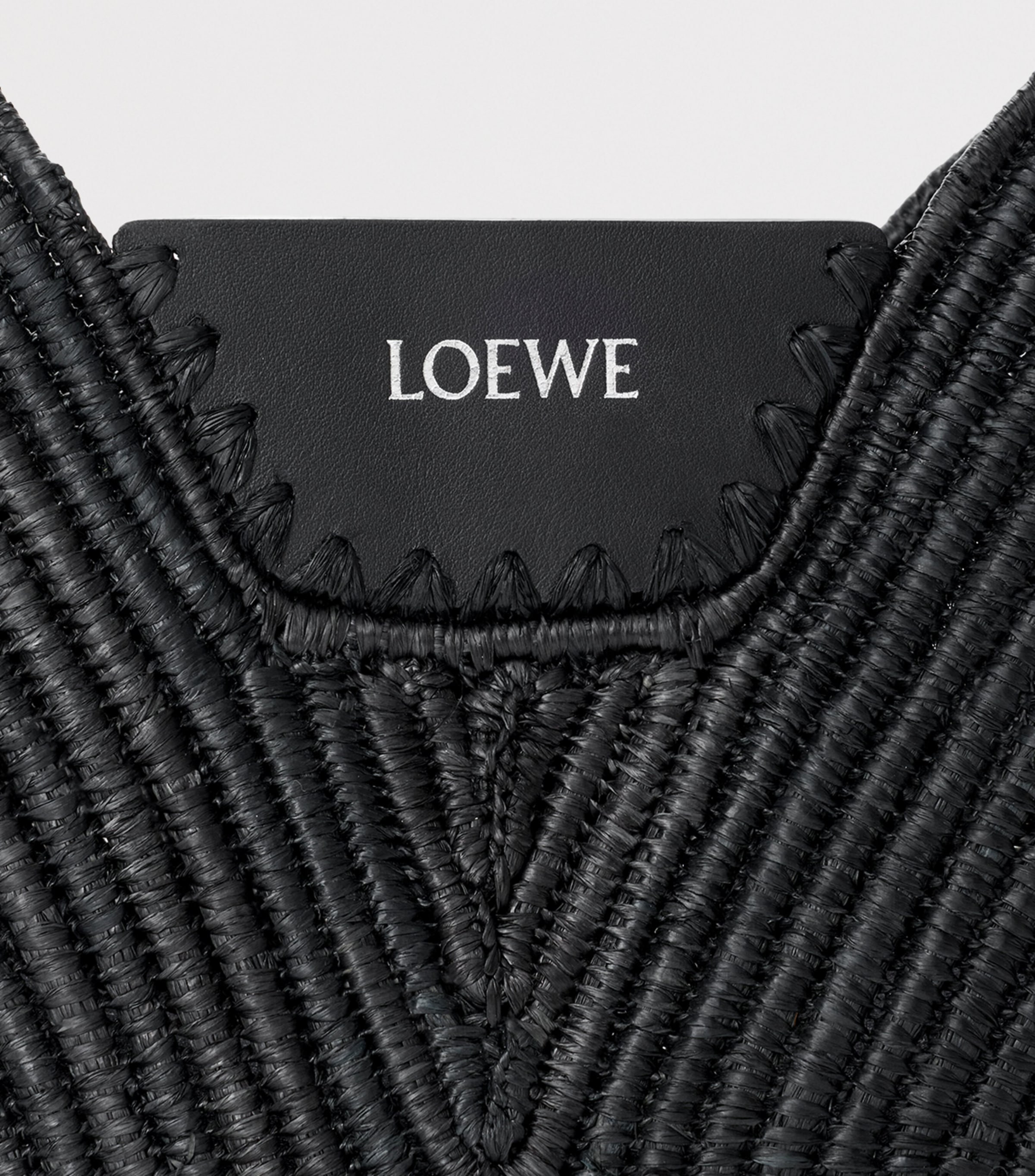 LOEWE x Paula's Ibiza Medium Raffia Swing Shoulder Bag Black Image 9