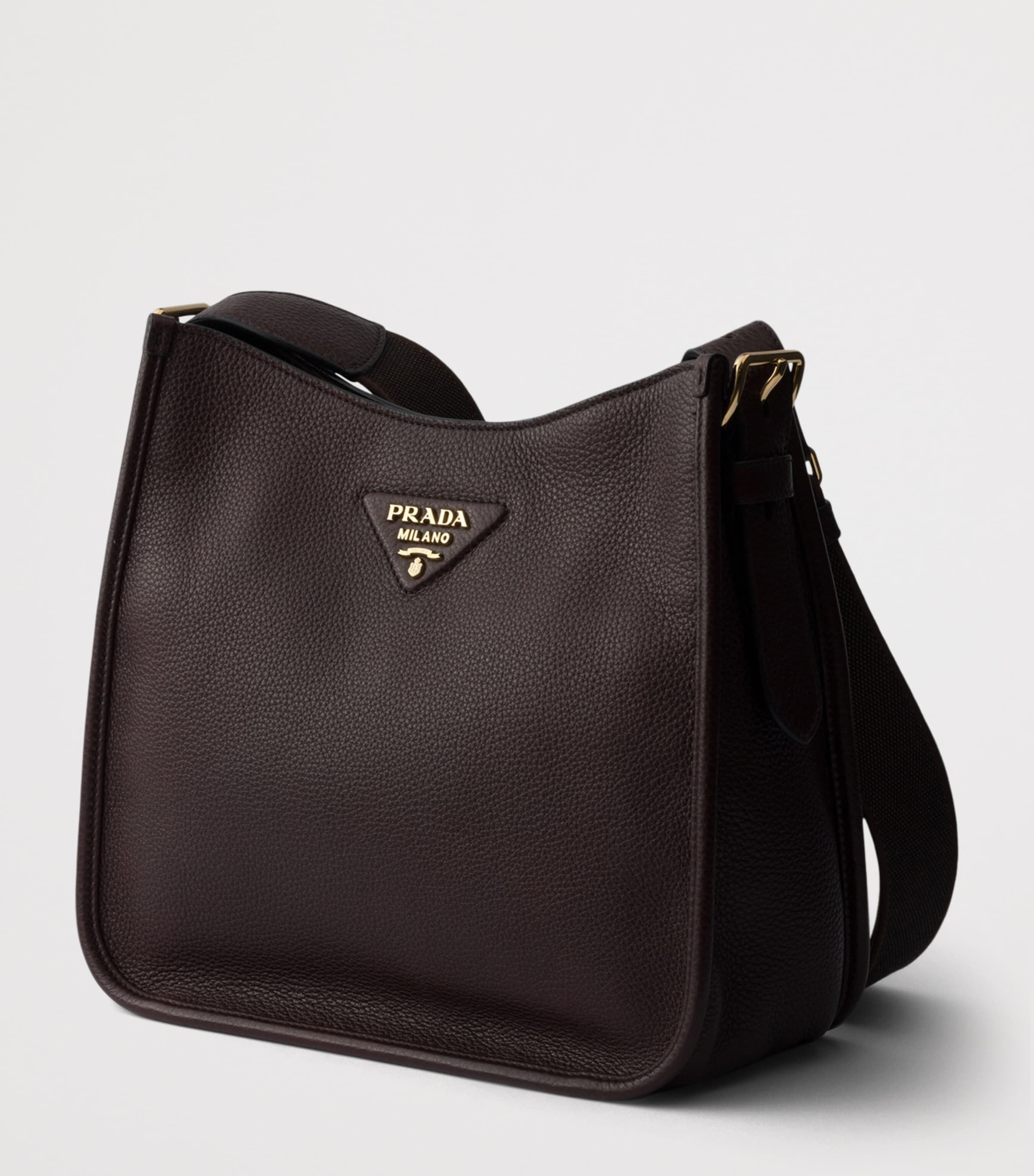 Prada Medium Leather Shoulder Bag Brown Image 2