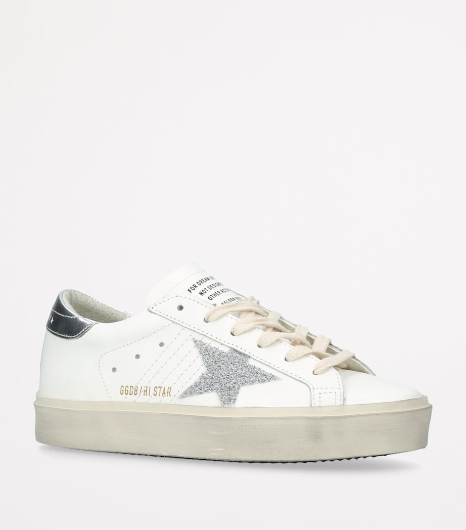 Golden Goose Leather Hi Star Sneakers White/oth Image 3