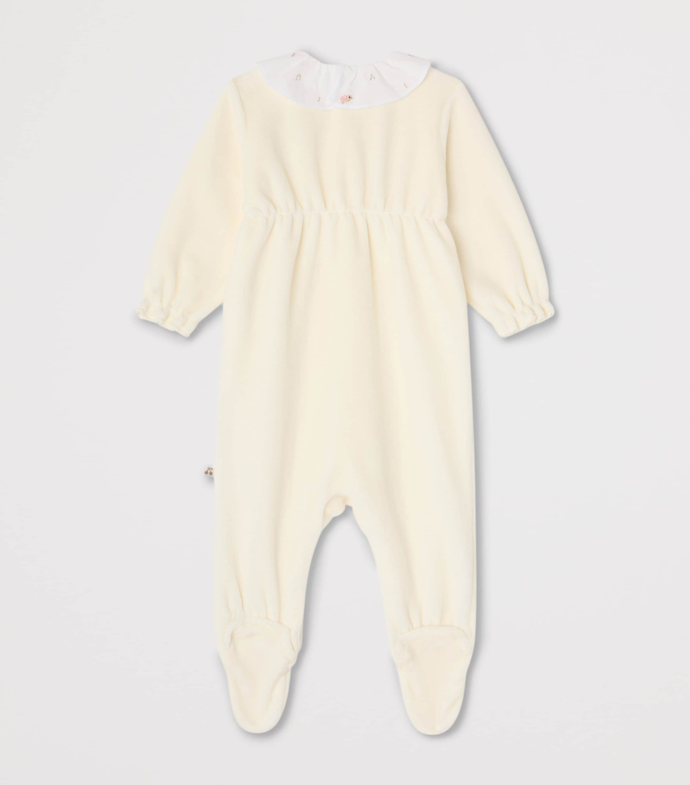 Bonpoint Embroidered All-In-One (1-18 Months) Blanc Lait Image 2