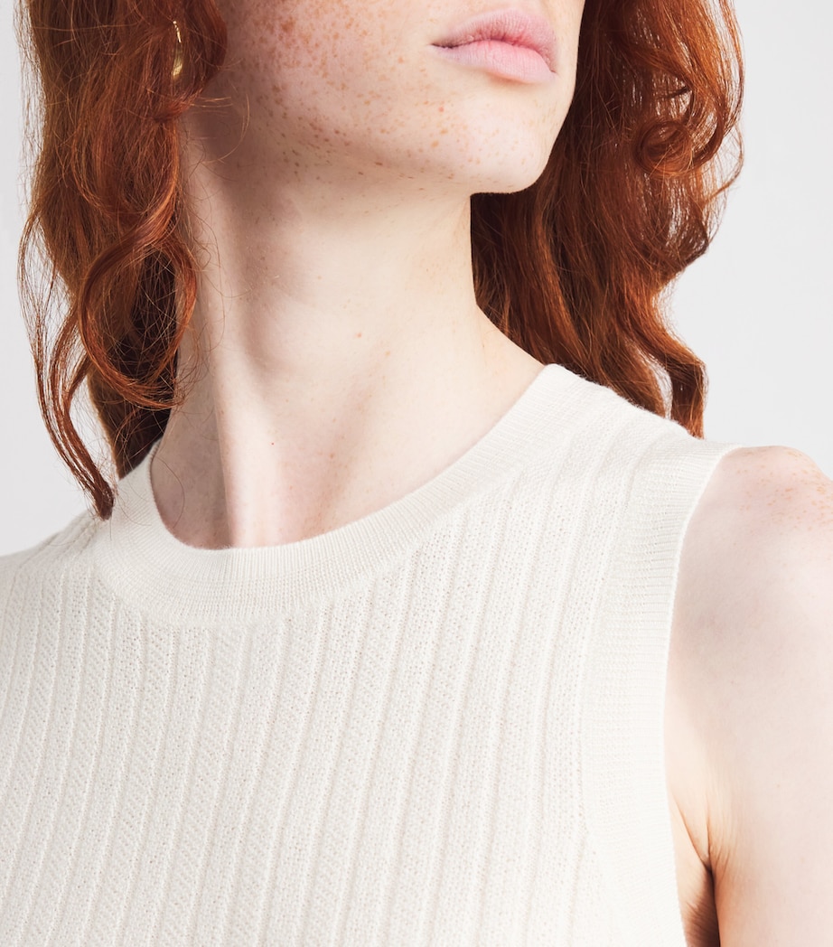 Wool Jerrel Sweater Vest W0006 IVORY Image 6