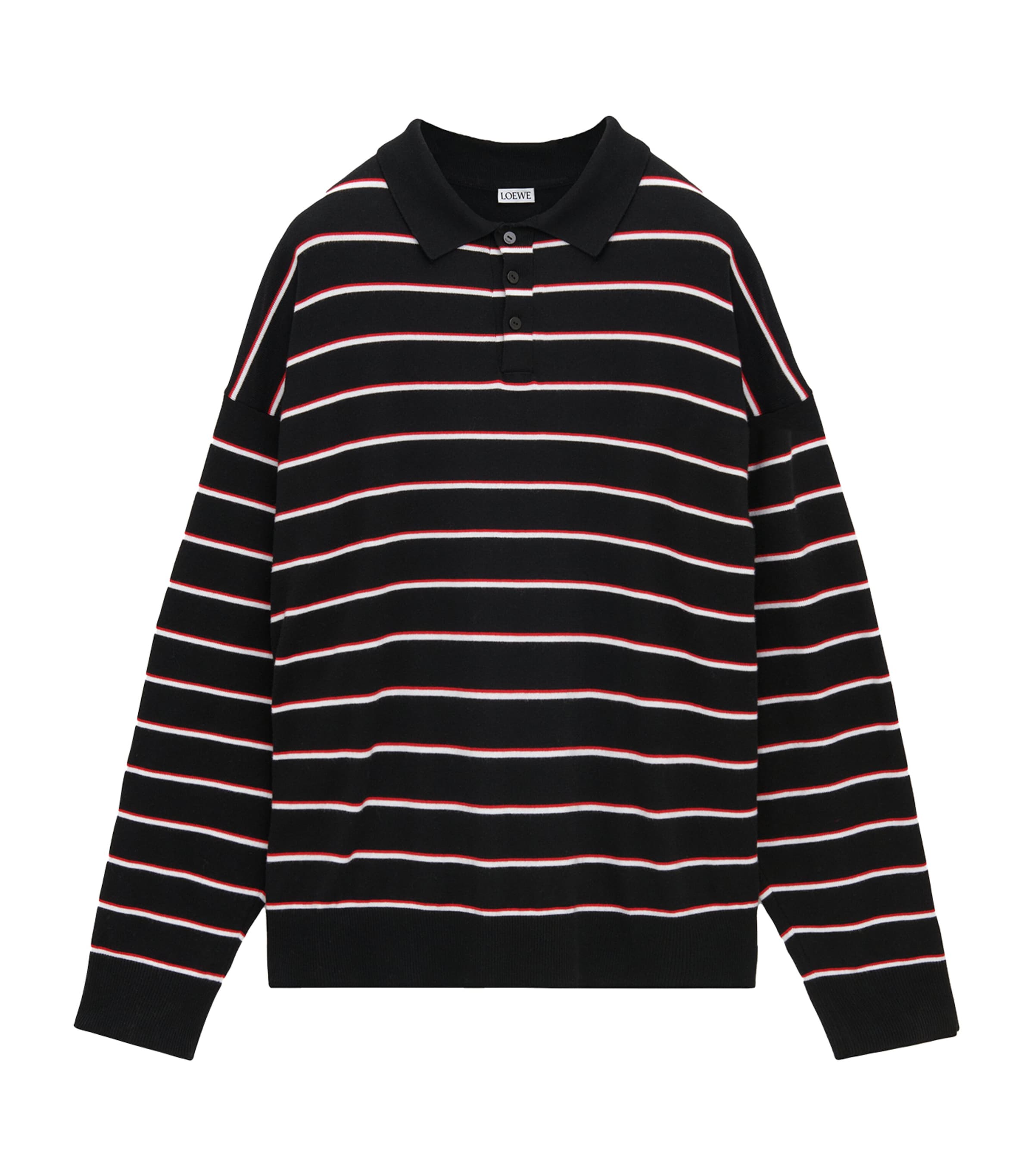 LOEWE STRIPED POLO SWEATER 