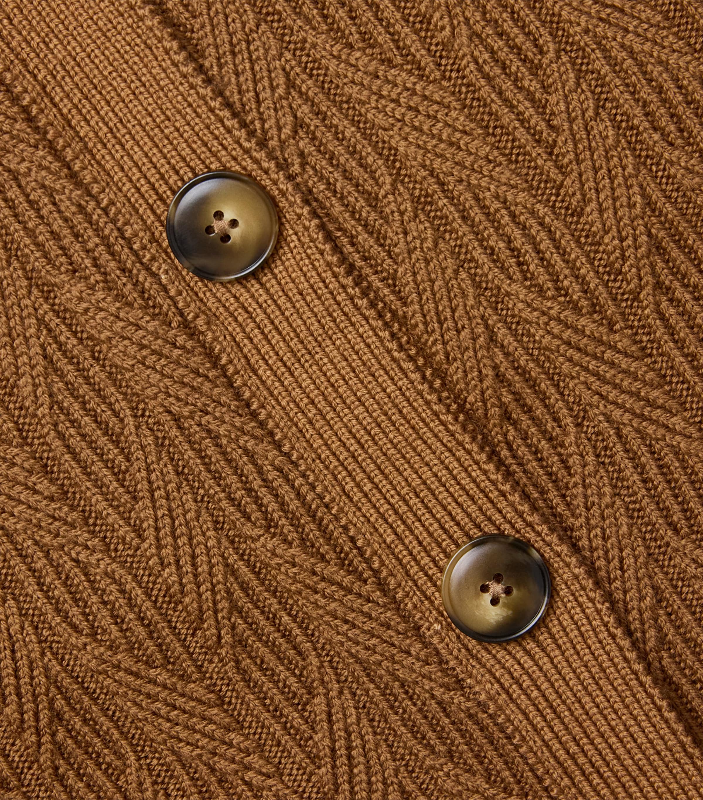 Canali Mens CAN CARDI BD HBONE CABLE. Brown Image 6