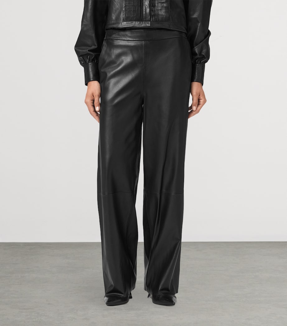 Leather Ash Lea Trousers BLACK Image 4