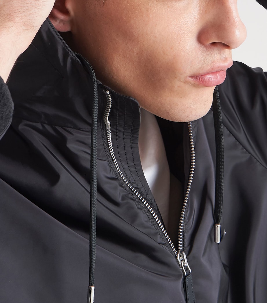 Prada Mens Re-Nylon Hooded Jacket Black Image 5