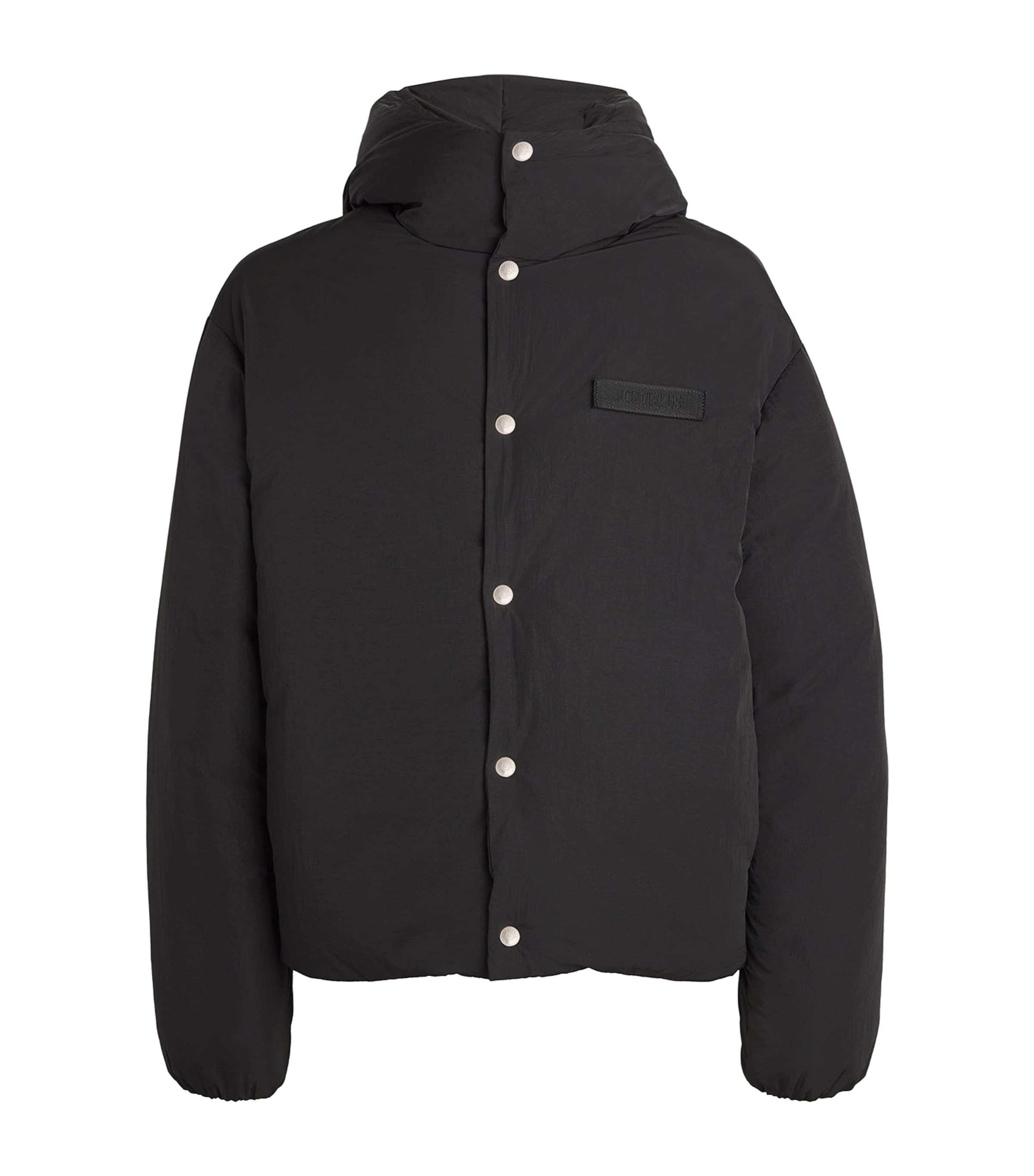 Jacquemus Logo-patch Puffer Jacket In Green