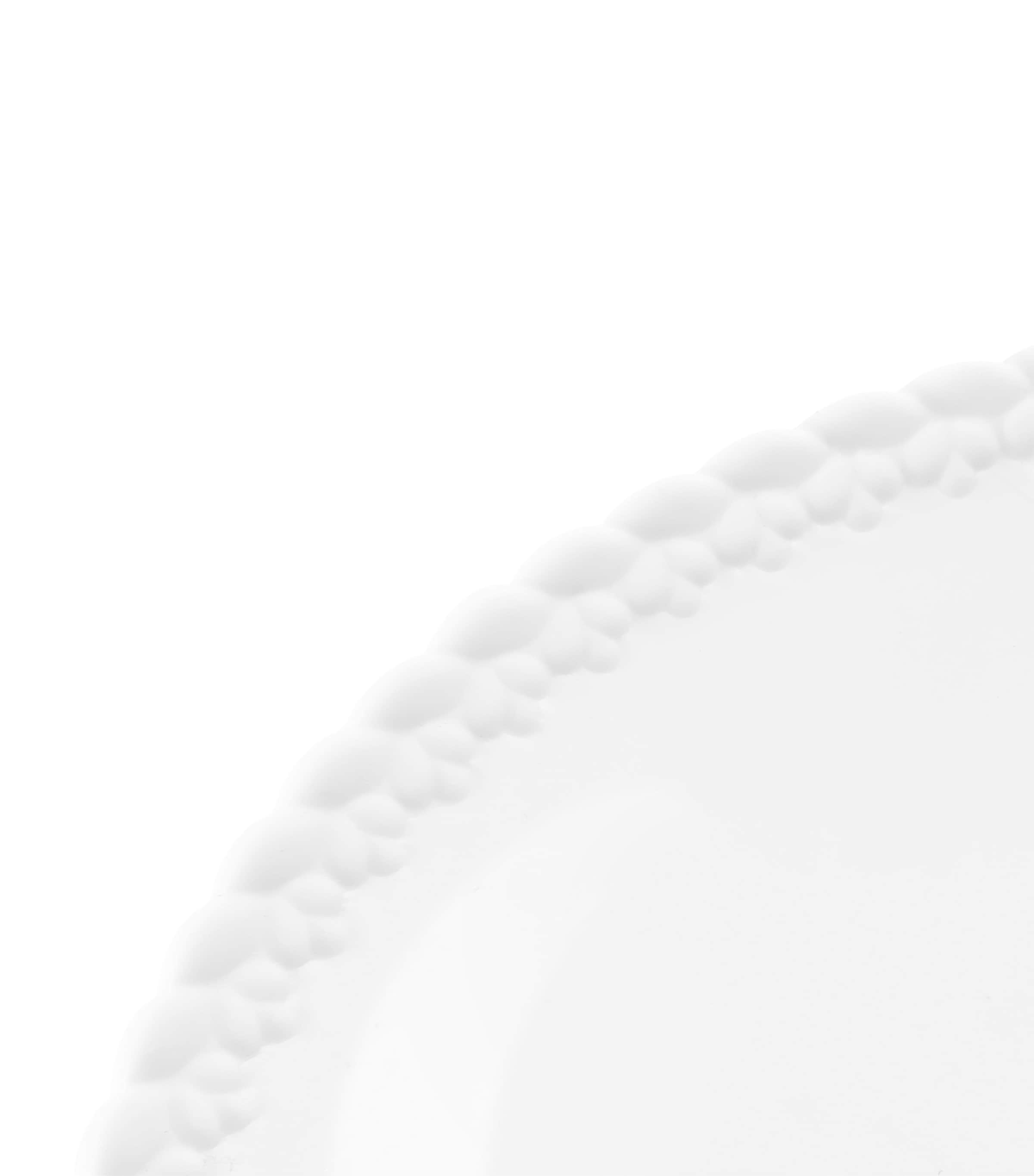 Porcelain Babylone Dessert Plate (21cm) WHITE Image 3