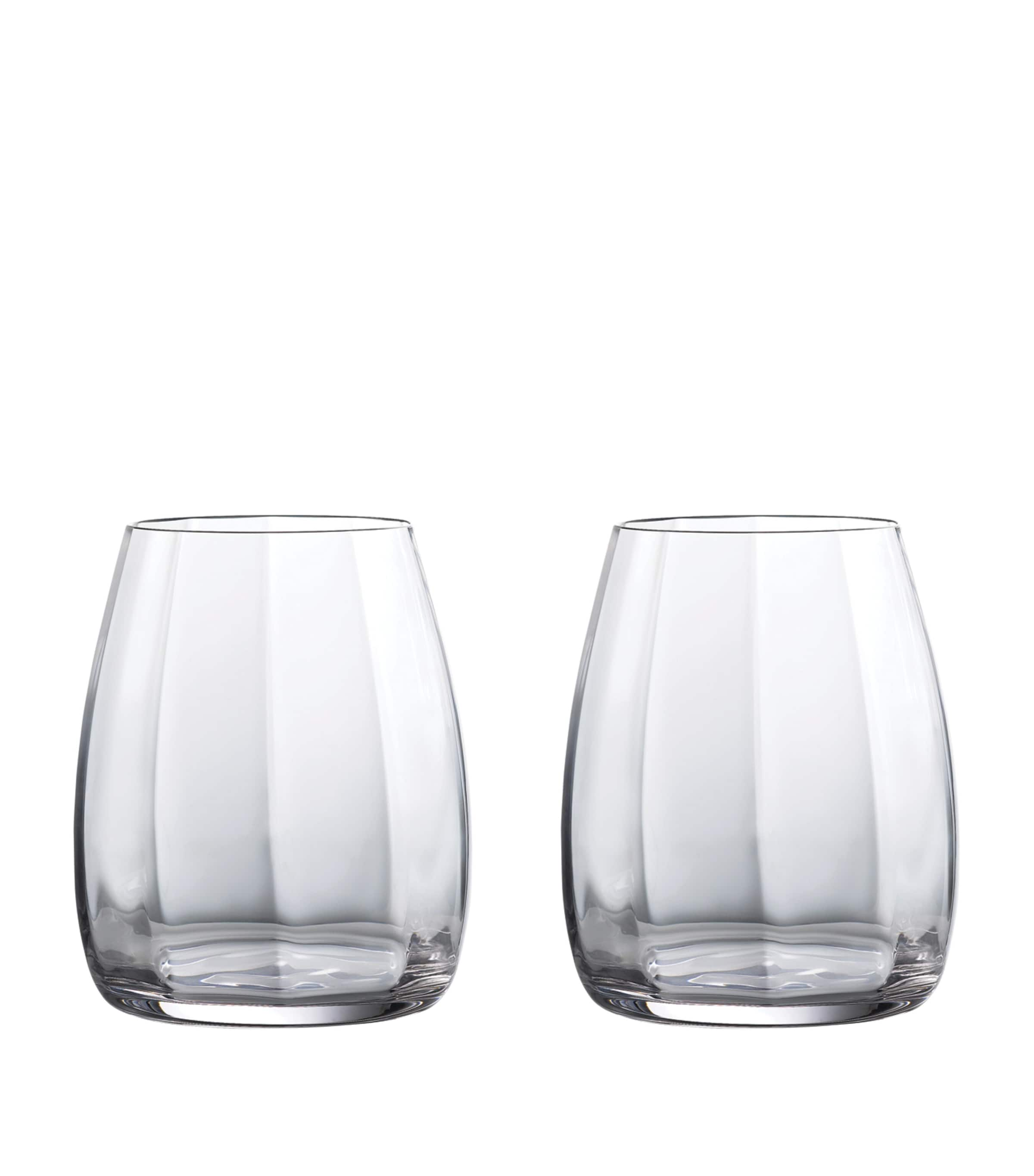 Waterford Set Of 2 Elegance Optic Tumblers In Clear