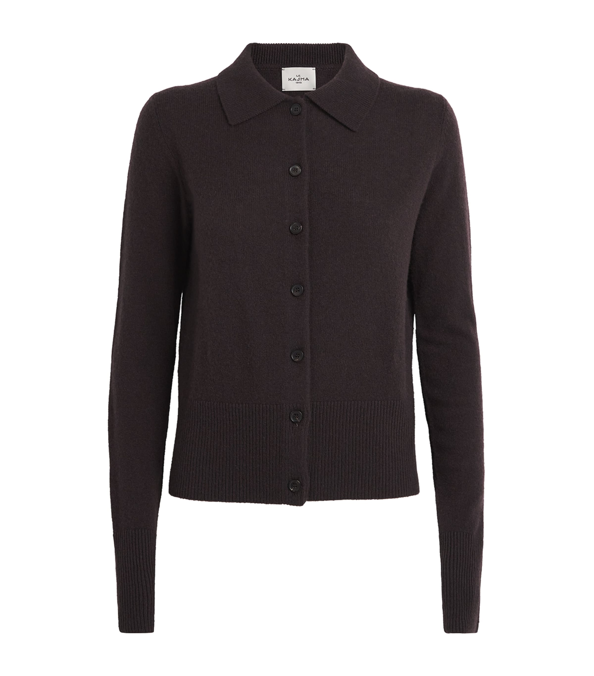 Le Kasha Womens this shirt cardigan from la kasha, organic cashmere Prune Image 1
