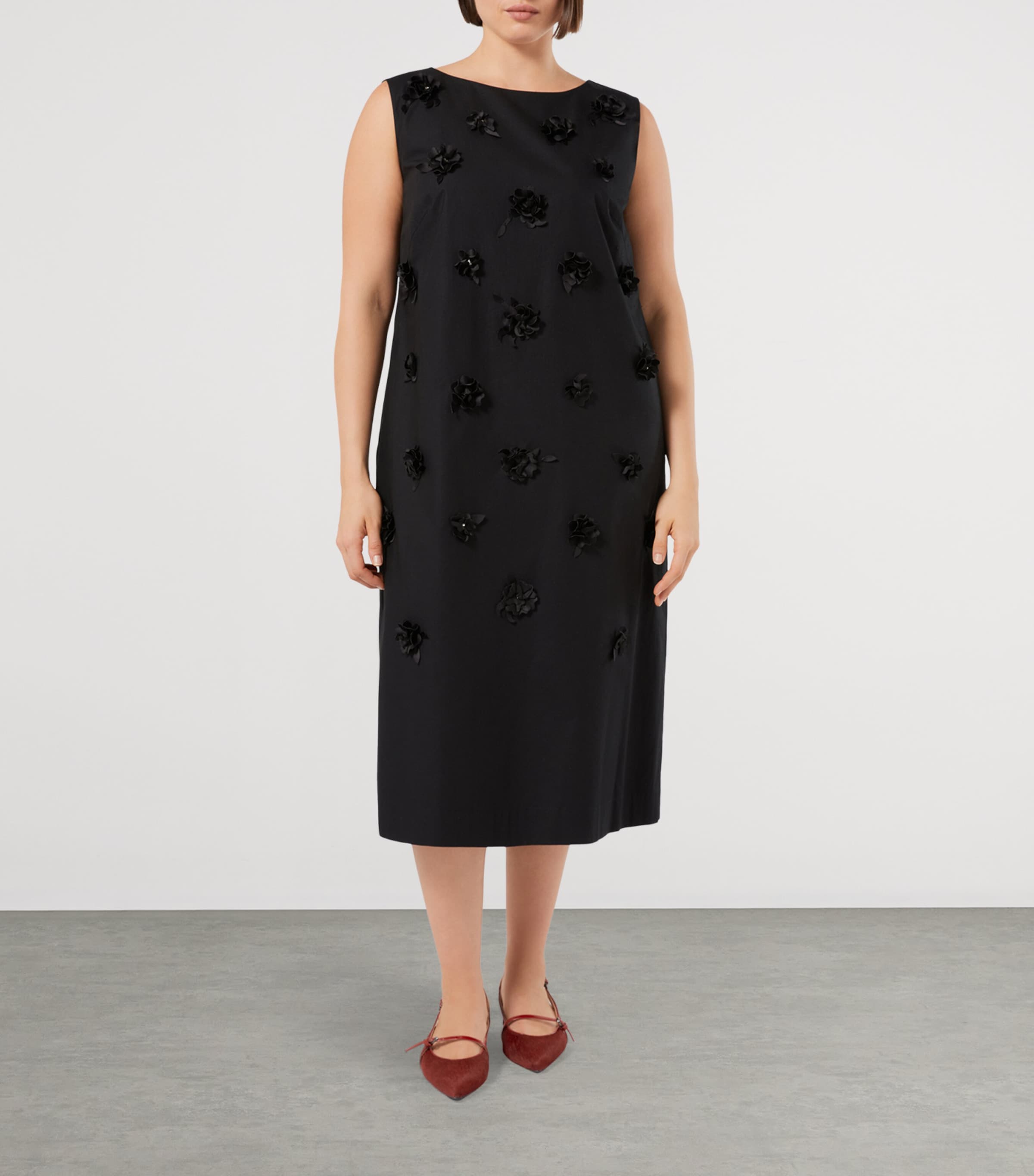 Poplin Bessica Midi Dress BLACK Image 2