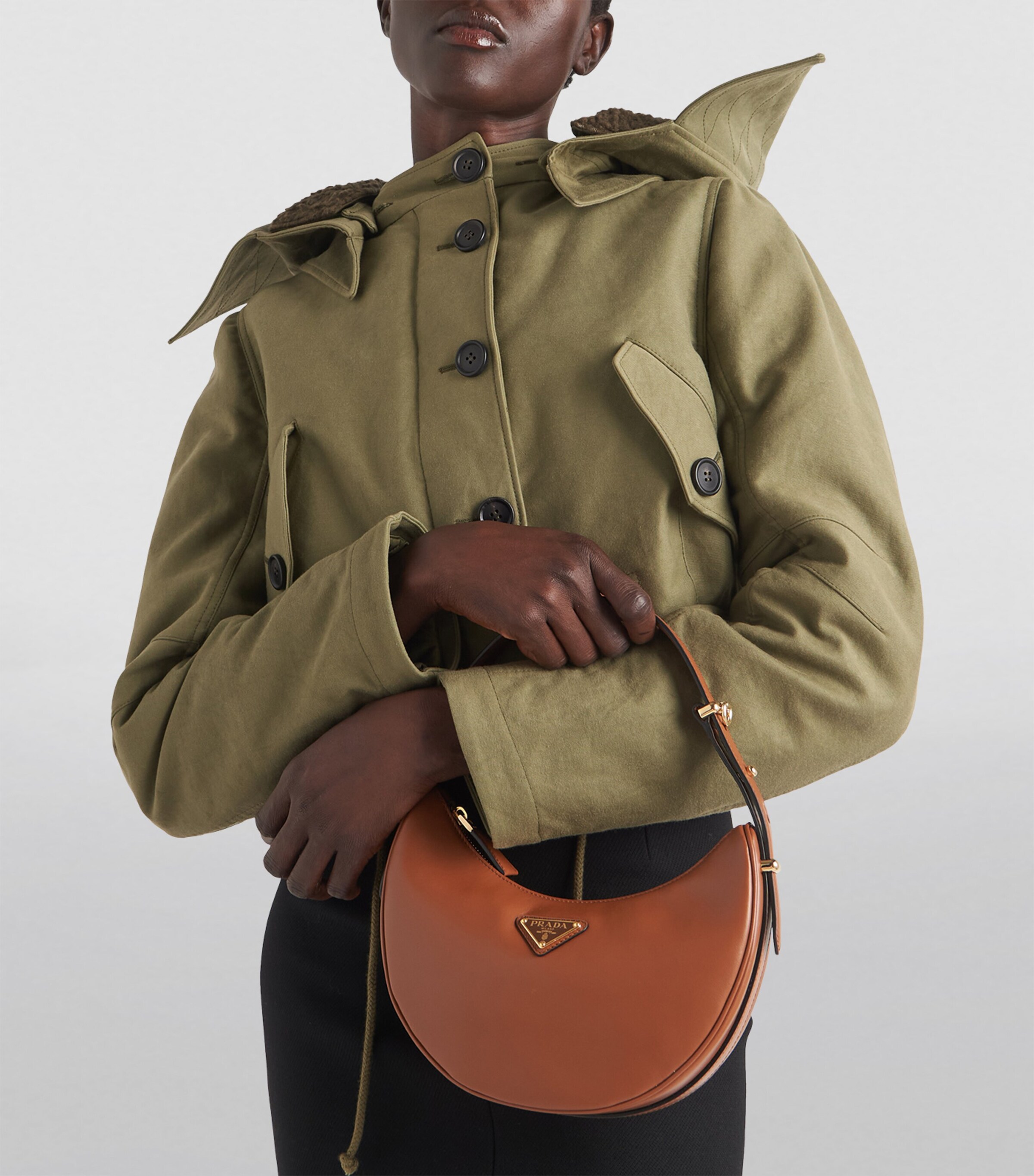 Prada Leather Arqué Shoulder Bag Image 6