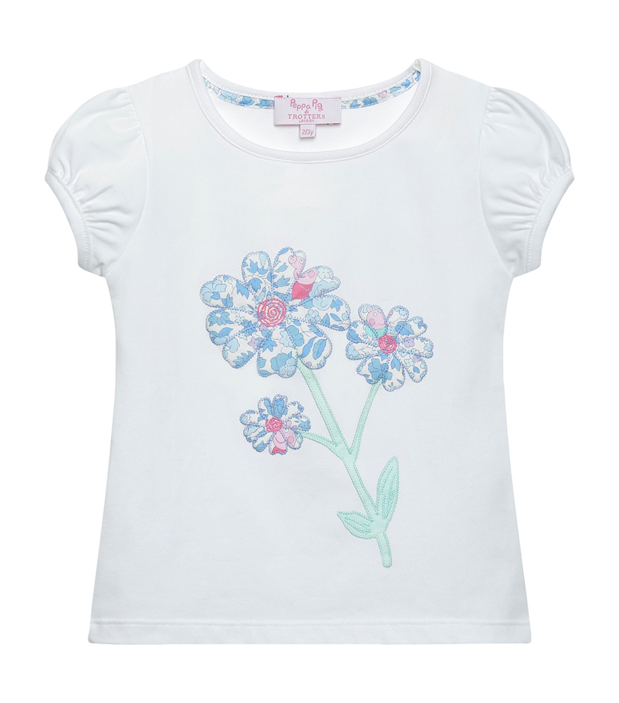 Shop Trotters X Peppa Pig Flower Print T-shirt In Blue