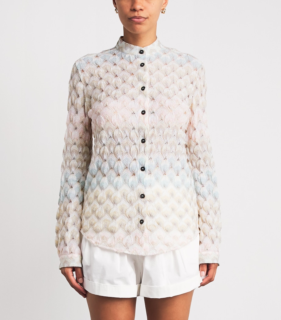 Missoni Womens Lamé Lace Motif Shirt Smsqb Multi B/p/w/y Image 4