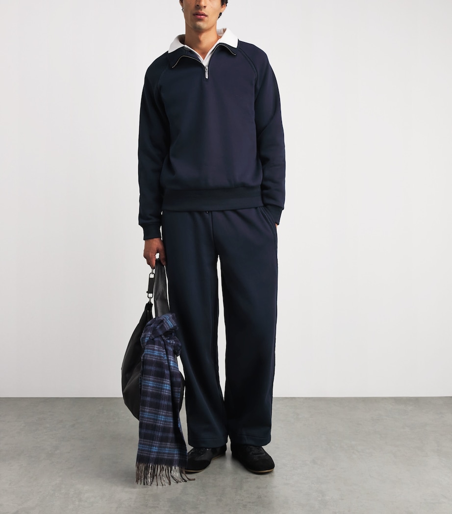CHÉ Mens Varez Quarter-Zip Sweatshirt Navy Image 2