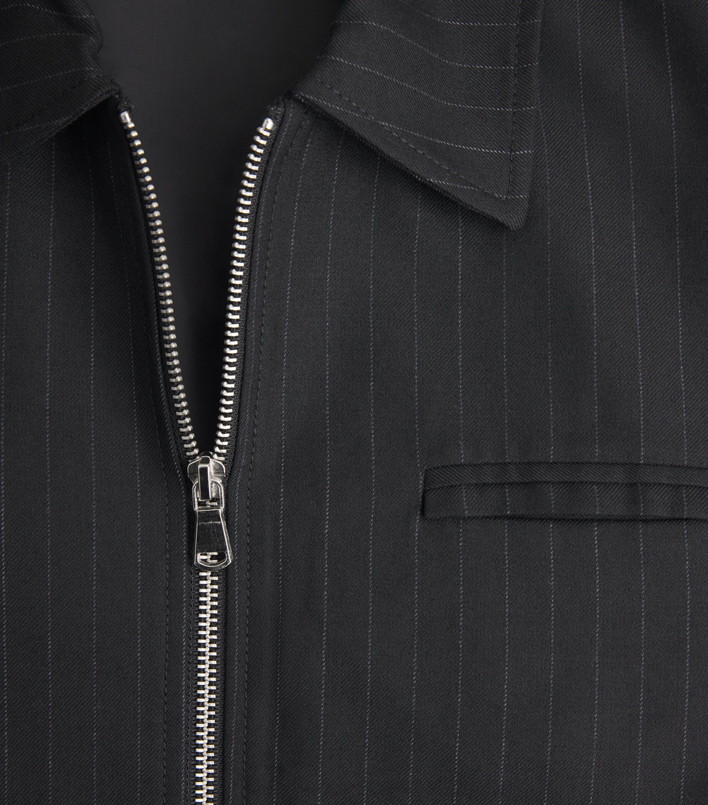 DOMREBEL Mens Pinstripe Backstage Jacket Black Image 6