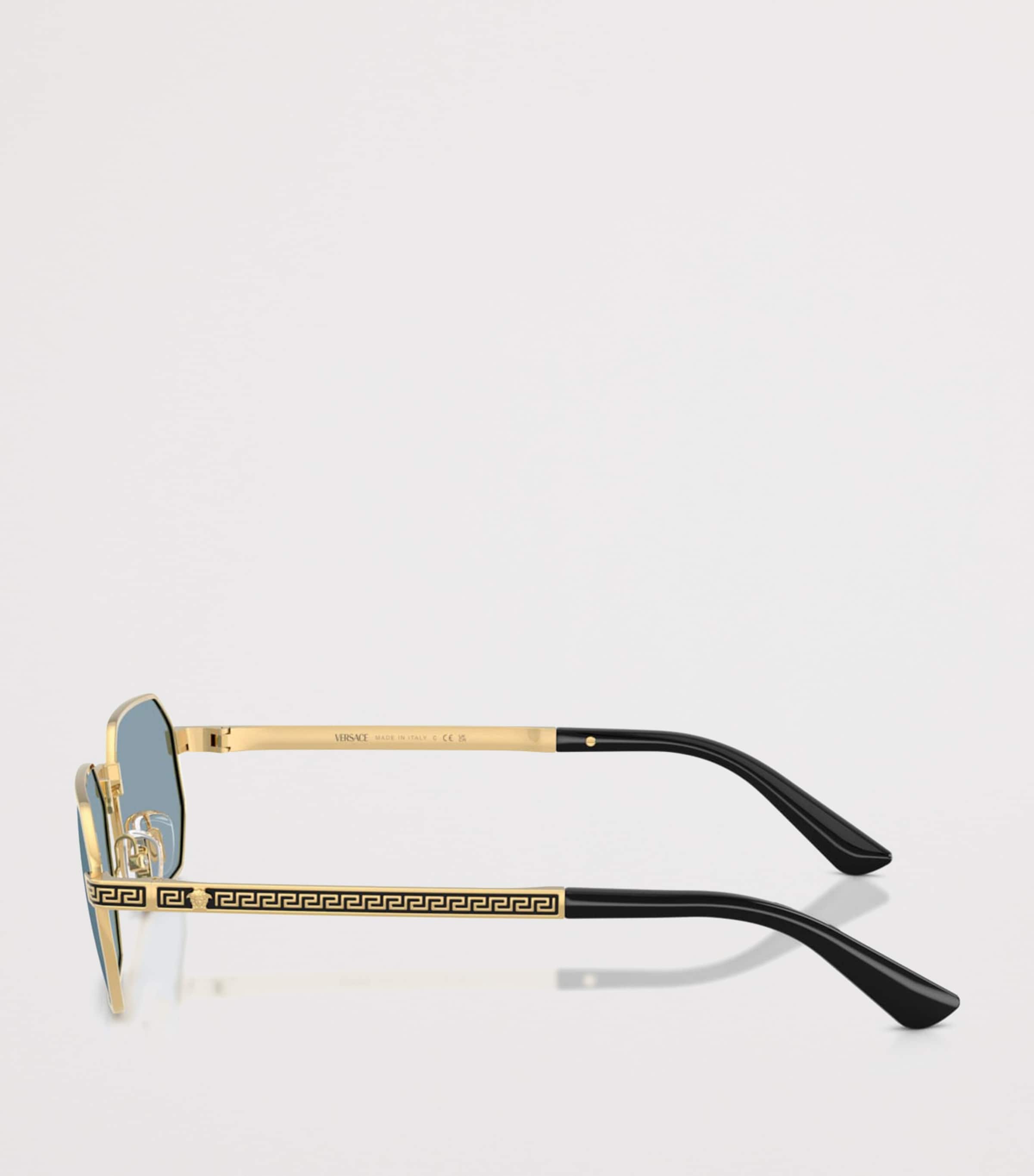 Versace Metal VE2297 Rectangle Sunglasses Gold Image 3