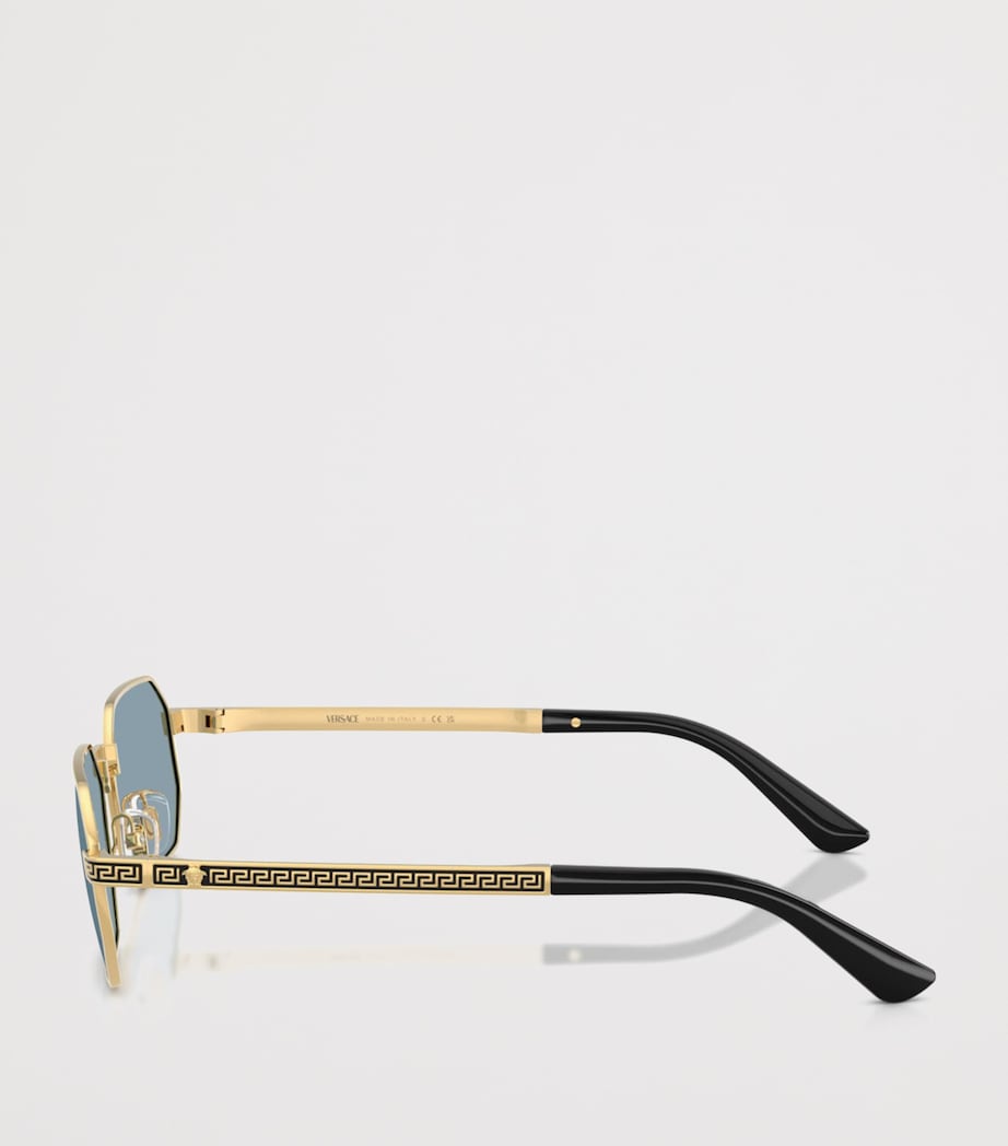 Versace Metal VE2297 Rectangle Sunglasses Gold Image 3