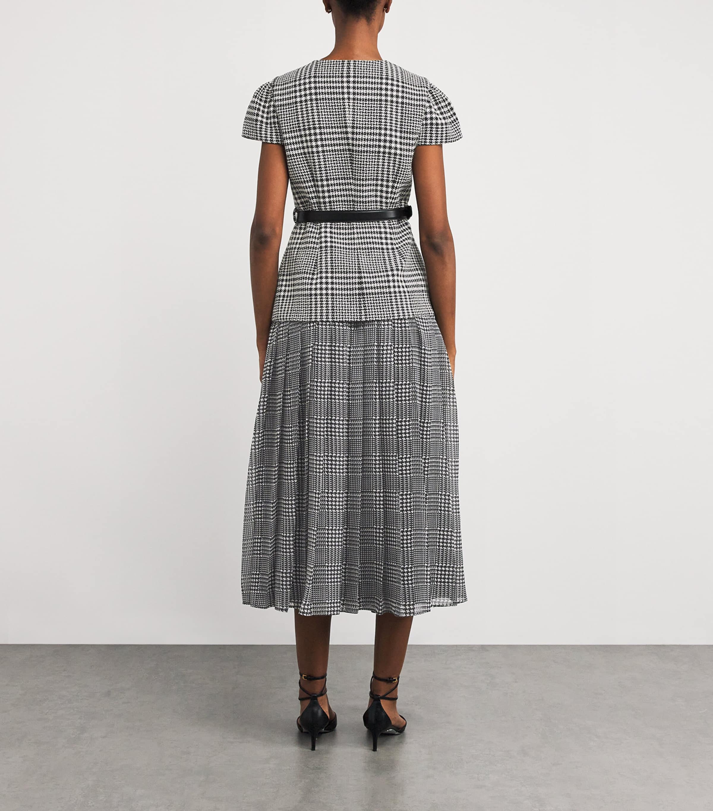 オールインワン・サロペット Self-Portrait Houndstooth Tailored Midi Dress Houndstooth Tailored Midi Dress – self-portrait-US