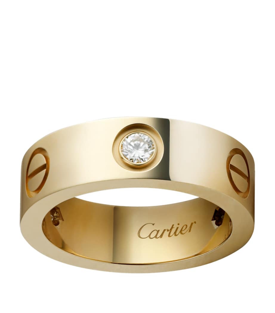Yellow Gold and Diamond LOVE Ring MULTI Image 1