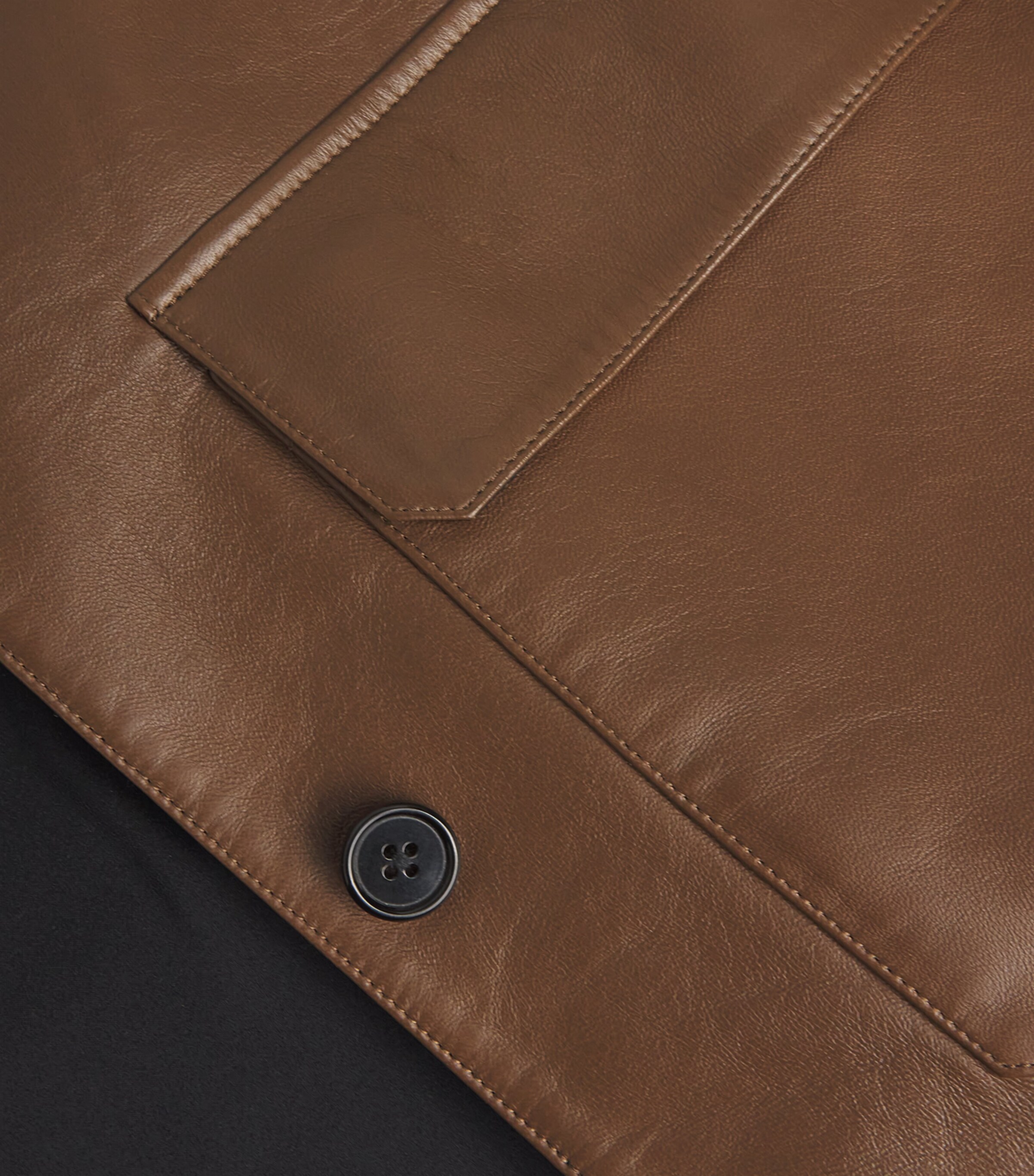 Leather Boxy Jacket QRE CLOVE Image 5